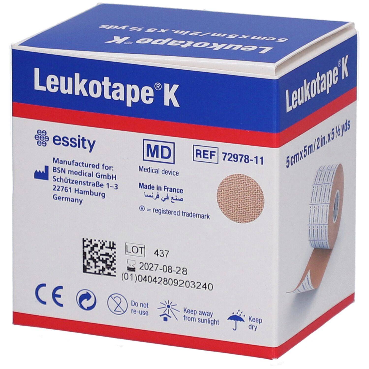 Leukotape® K 5 cm x 5 m hautfarbend