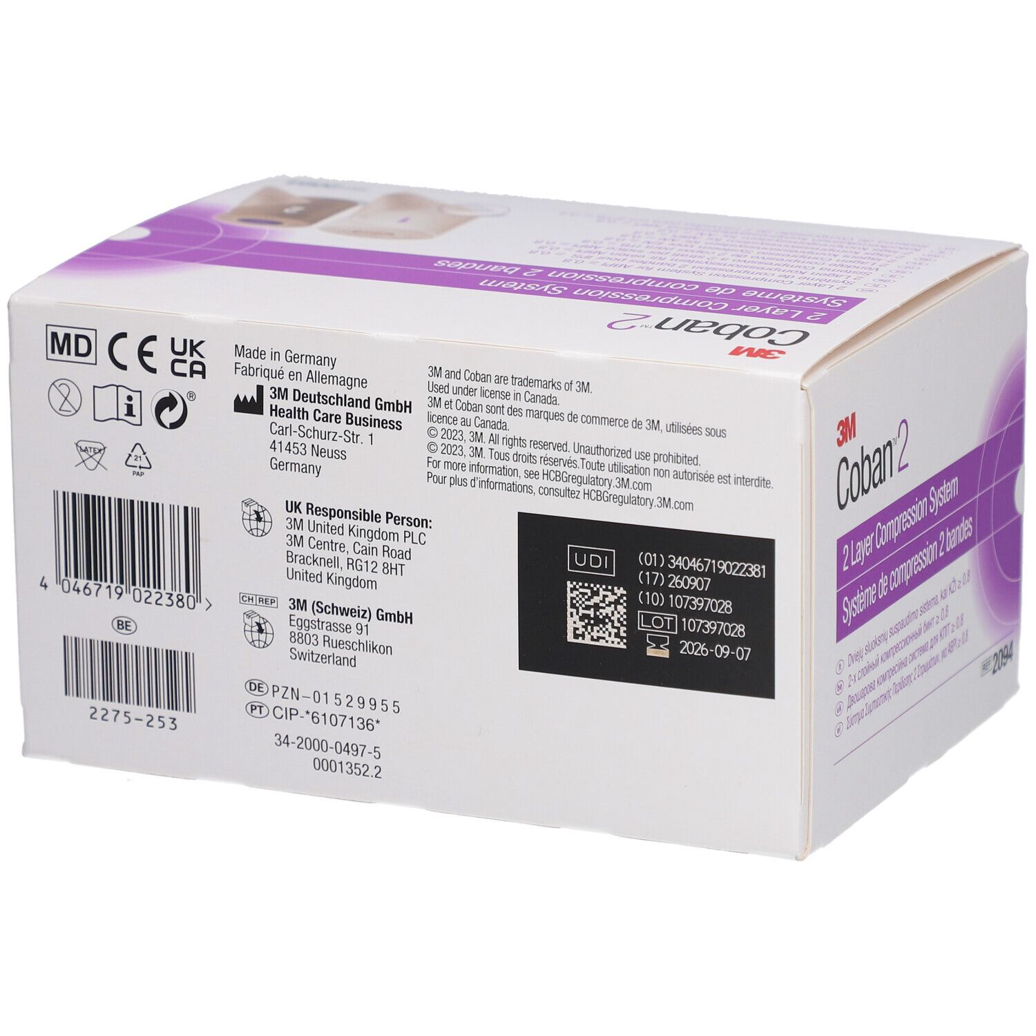 3M™ Coban™ 2 Systeme Compression 10 cm x 3,5 m