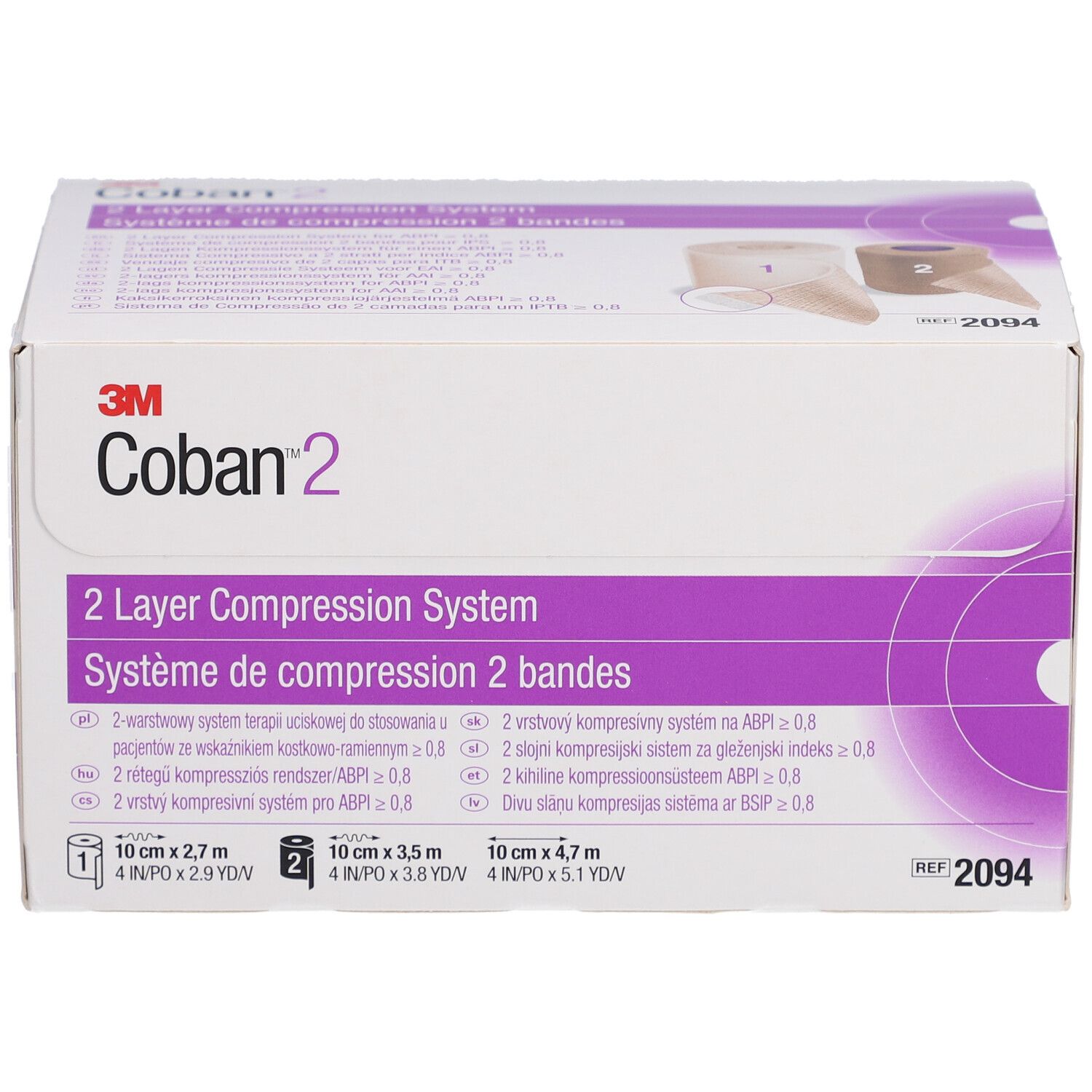 3M™ Coban™ 2 Systeme Compression 10 cm x 3,5 m