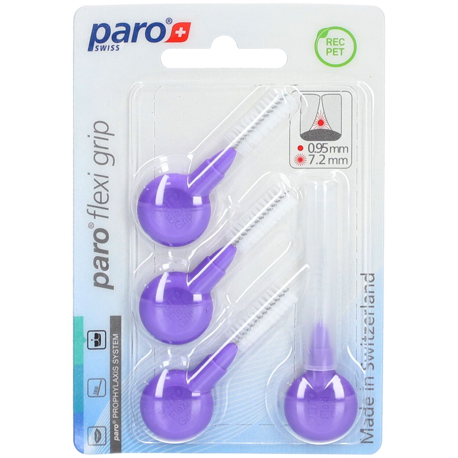 PARO Flexi Grip 8mm mittel-grob violett zyl 4 Stk