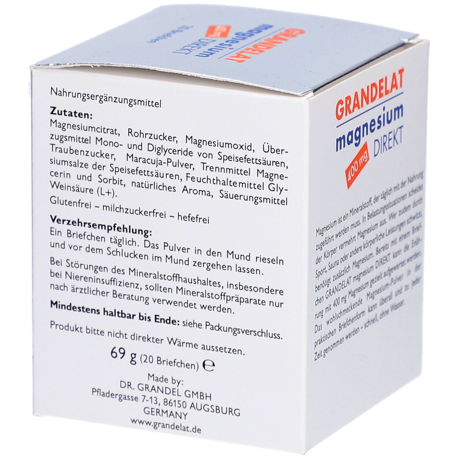 GRANDELAT magnesium DIREKT 400 mg Sachets