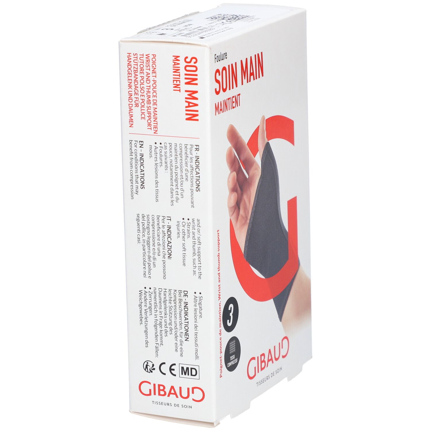 GIBAUD Handgelenk-Daumenbandage Gr3 18-19cm