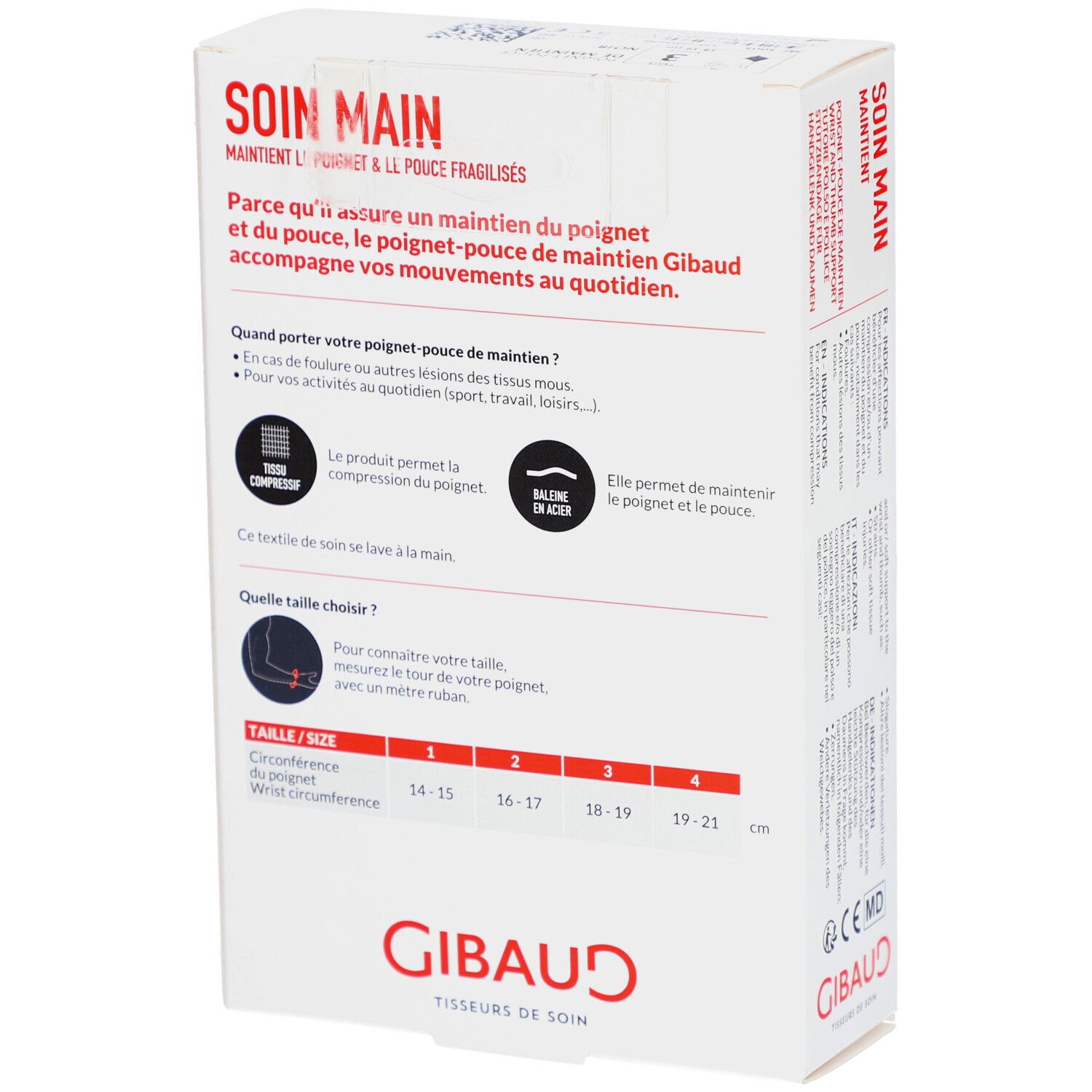GIBAUD Handgelenk-Daumenbandage Gr3 18-19cm