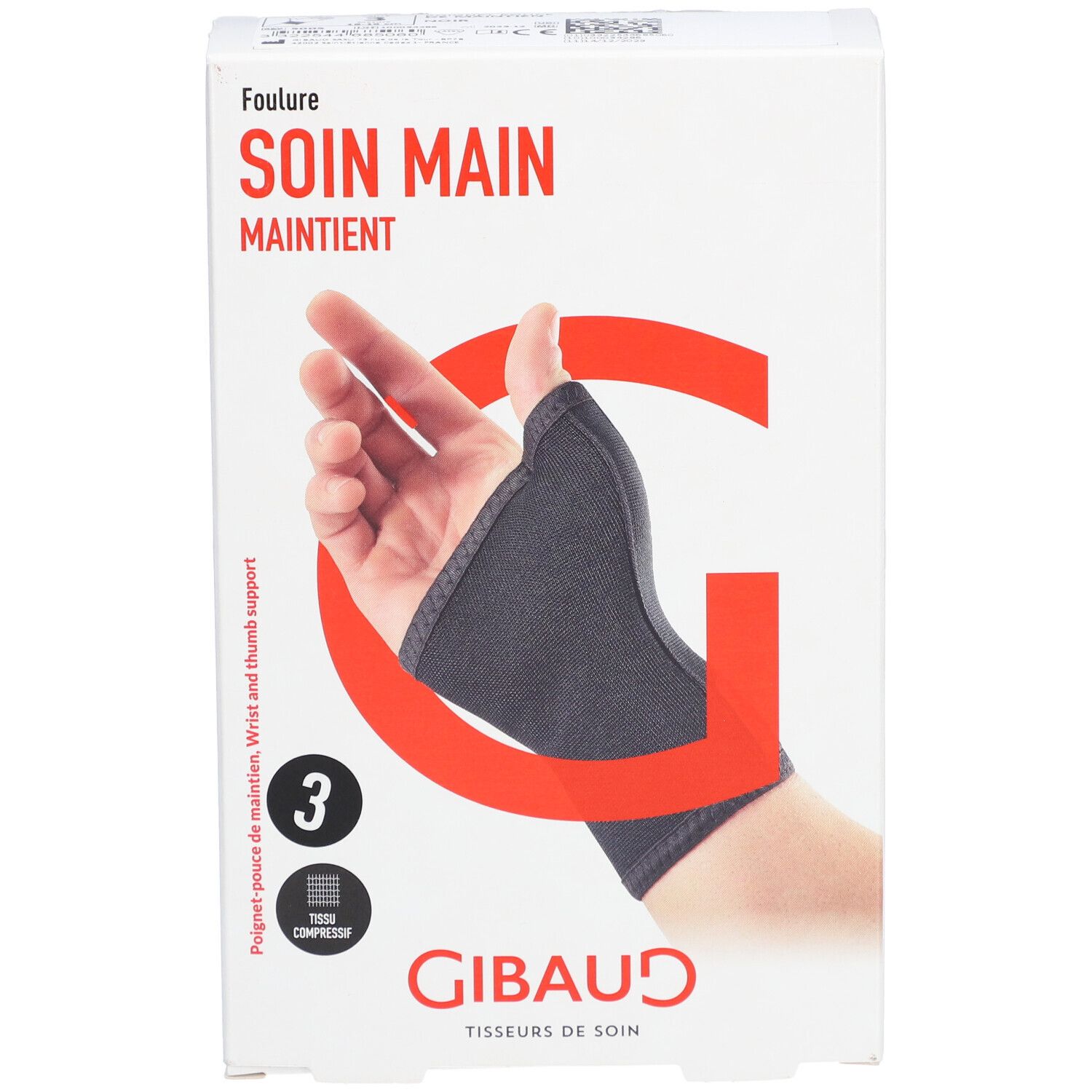 GIBAUD Handgelenk-Daumenbandage Gr3 18-19cm