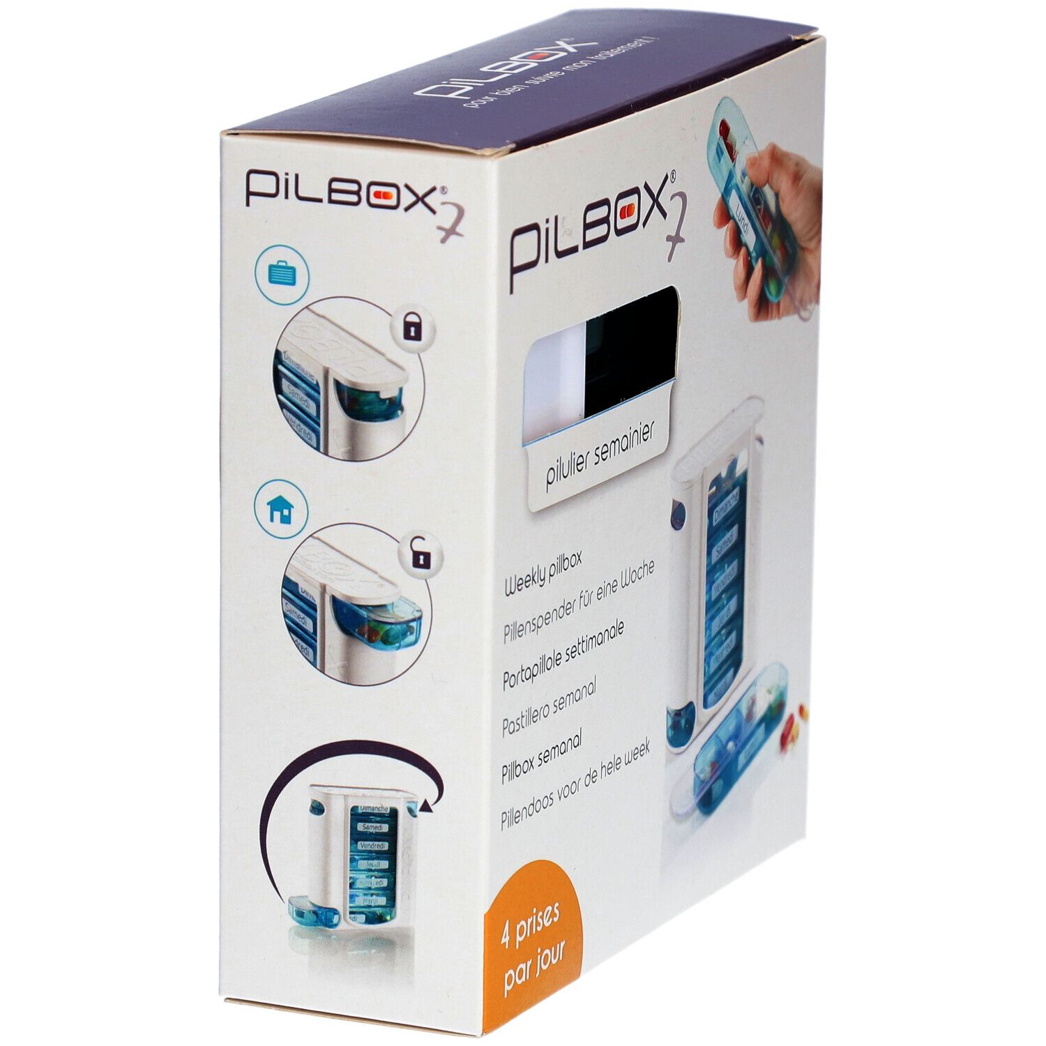 PILBOX Pilulier semainier 7 jours Allemand/Français