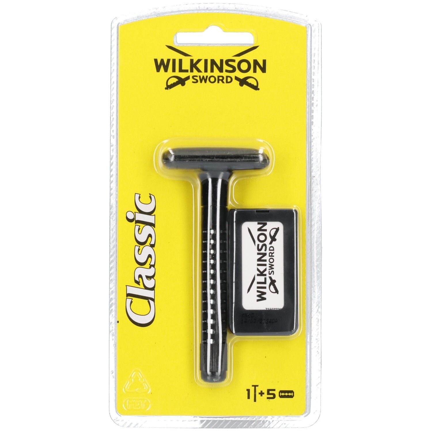 Rasoir Wilkinson Sword Classic avec 1 lame et 5 lames de rechange dans emballage.