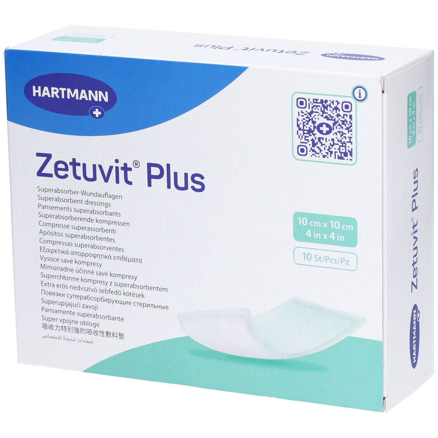 HARTMANN Zetuvit® Plus Saugkompressen 10 x 10 cm