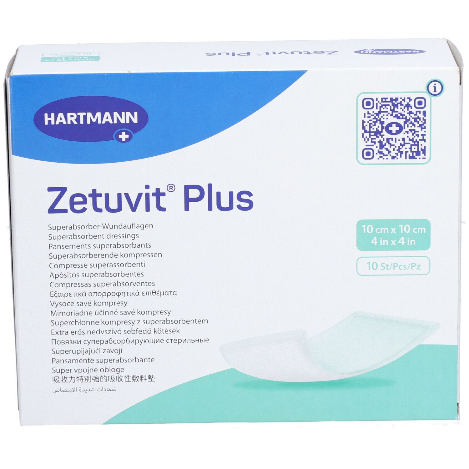 HARTMANN Zetuvit® Plus Saugkompressen 10 x 10 cm