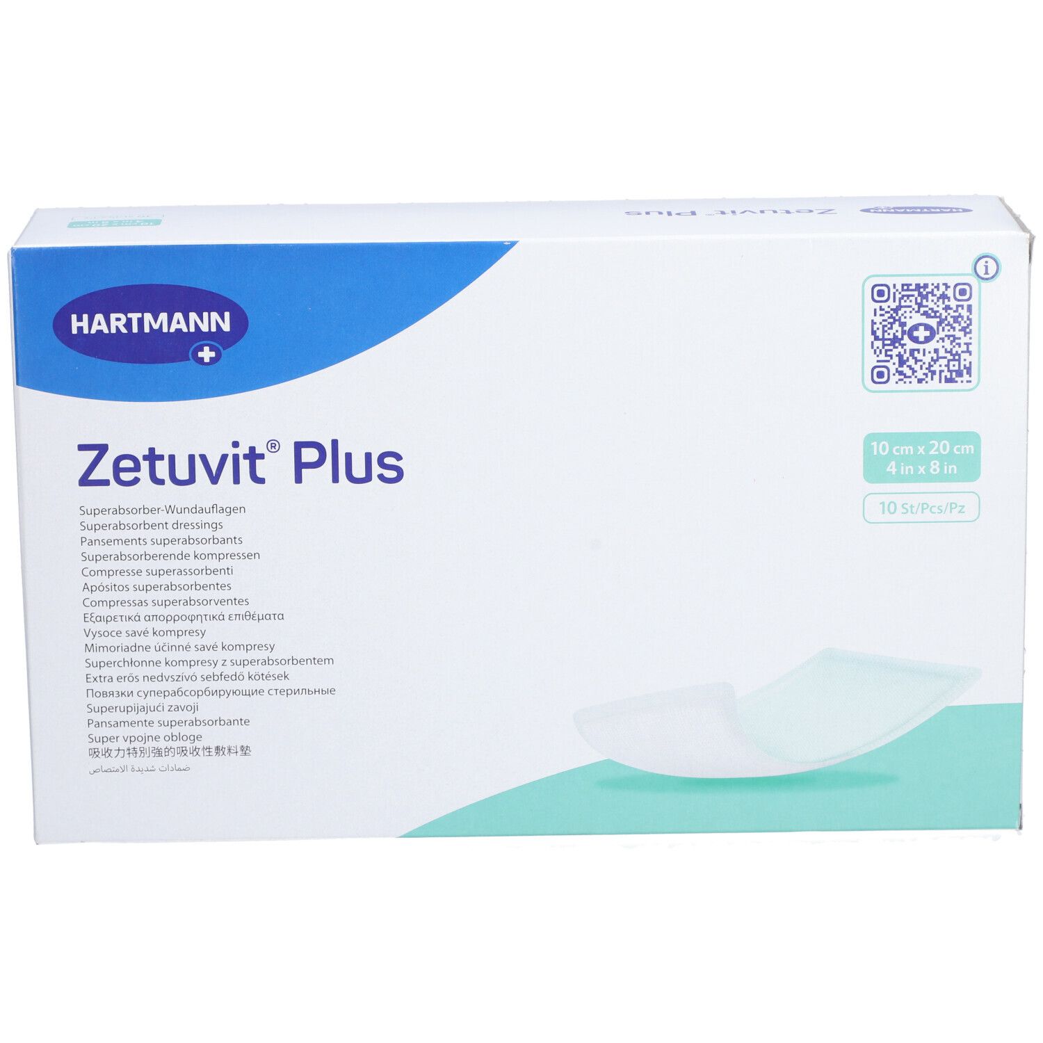 HARTMANN Zetuvit® Plus Saugkompressen 10 x 20 cm