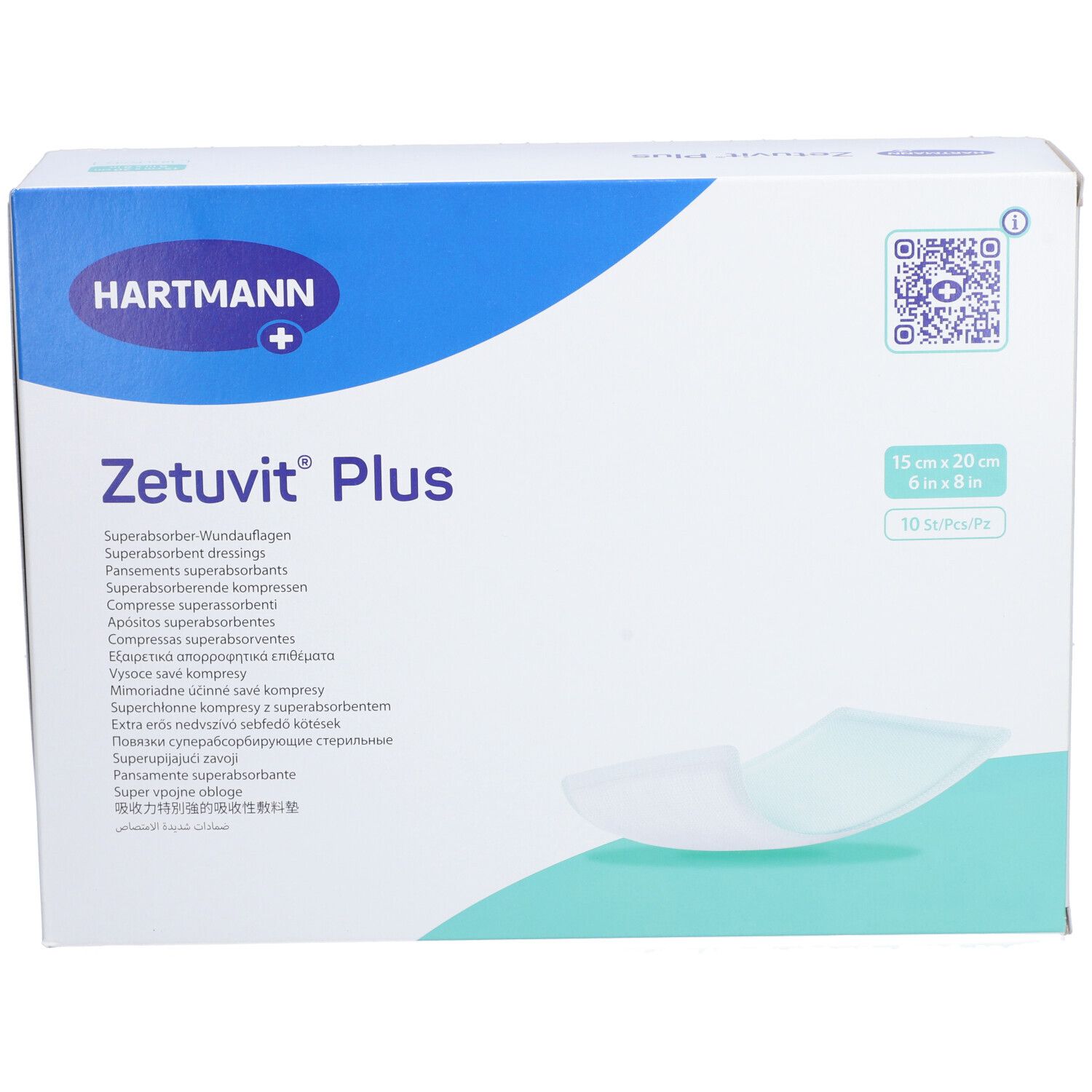 HARTMANN Zetuvit® Plus Compresses absorbantes 15 x 20 cm