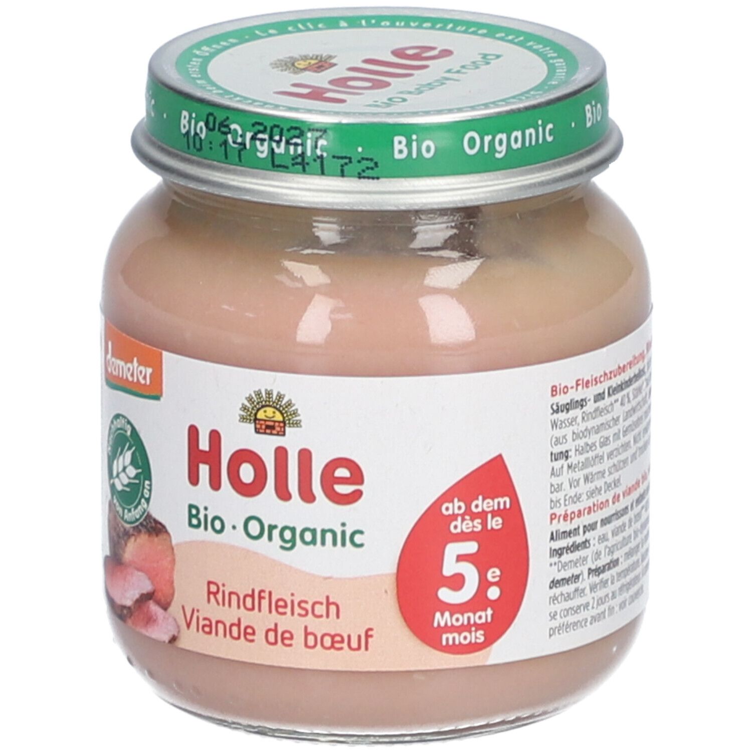 HOLLE Bio Petit pot bébé à la viande de bœuf - Dès le 5 ème mois