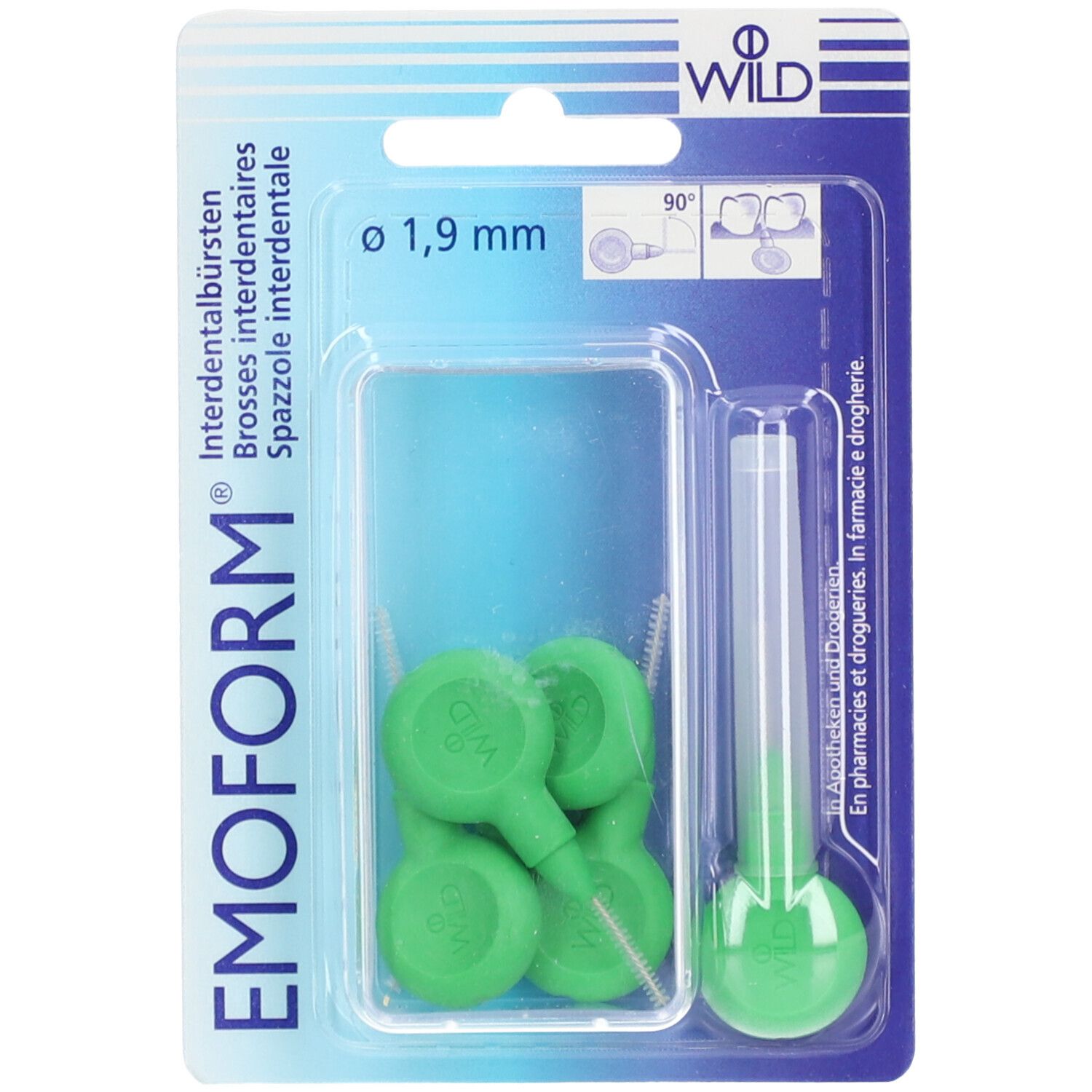 EMOFORM Interdentalbürsten 1.9mm hellgrün 5 Stk