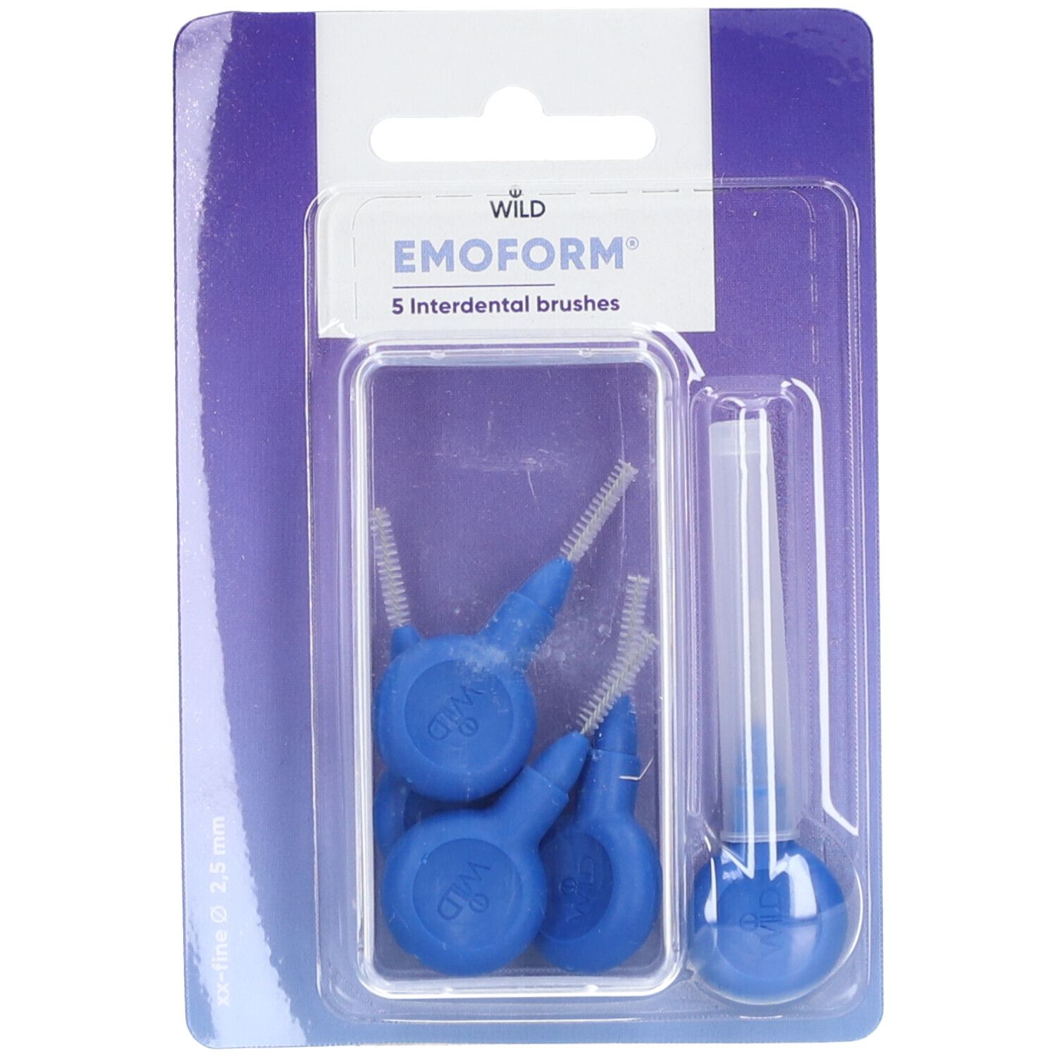 EMOFORM Interdentalbürsten 2.5mm dunkelblau 5 Stk