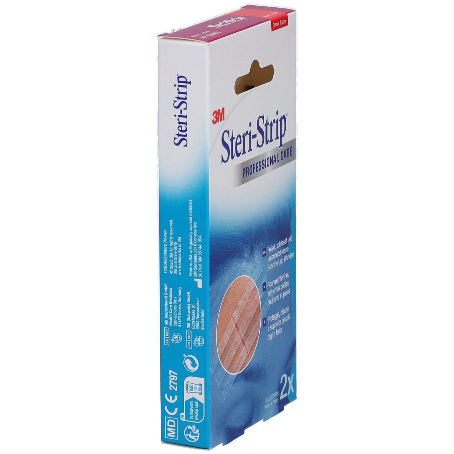 3M Steri-Strip™ Sutures Cutanées Adhésives Stériles 6 x 75 mm Chair