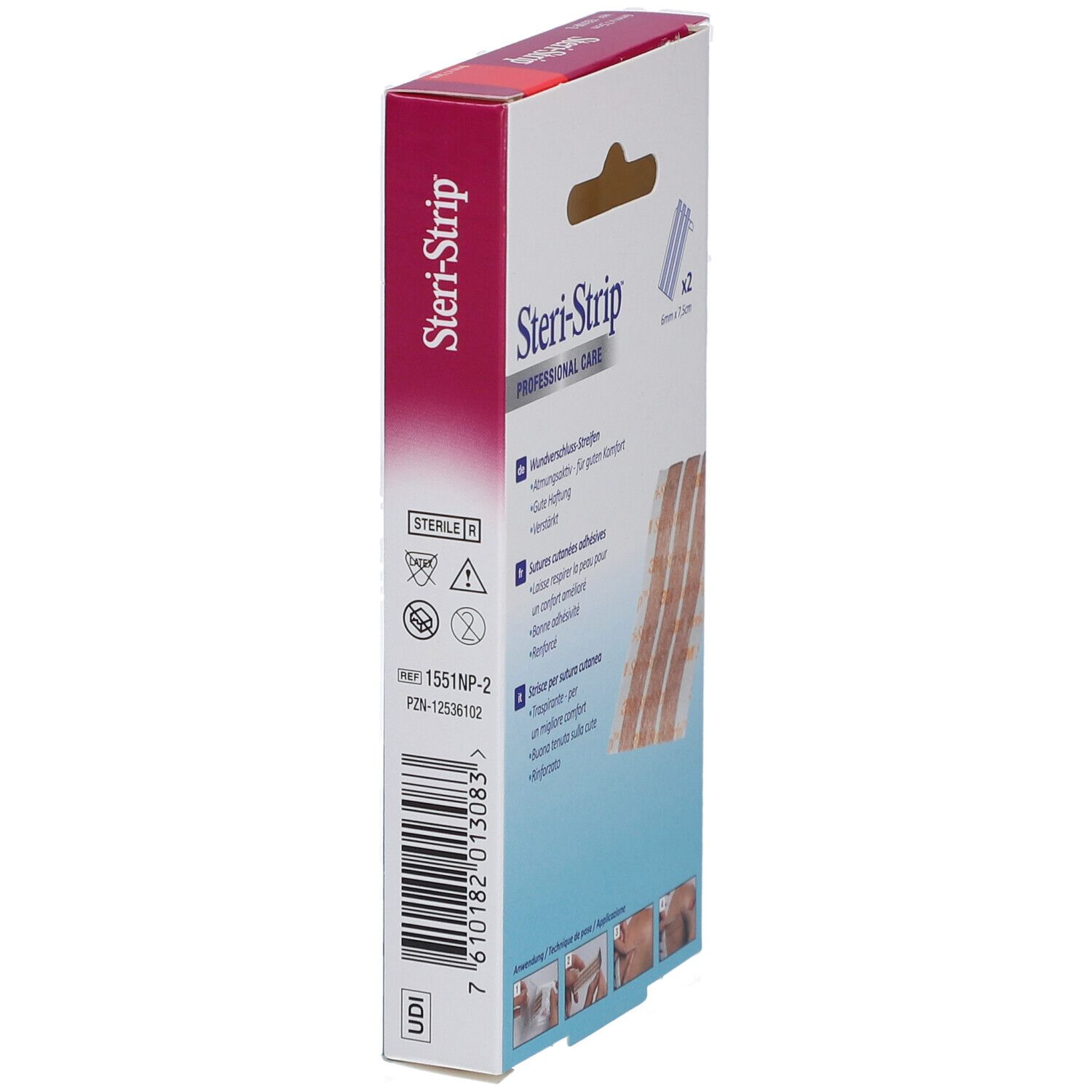 3M Steri-Strip™ Sutures Cutanées Adhésives Stériles 6 x 75 mm Chair