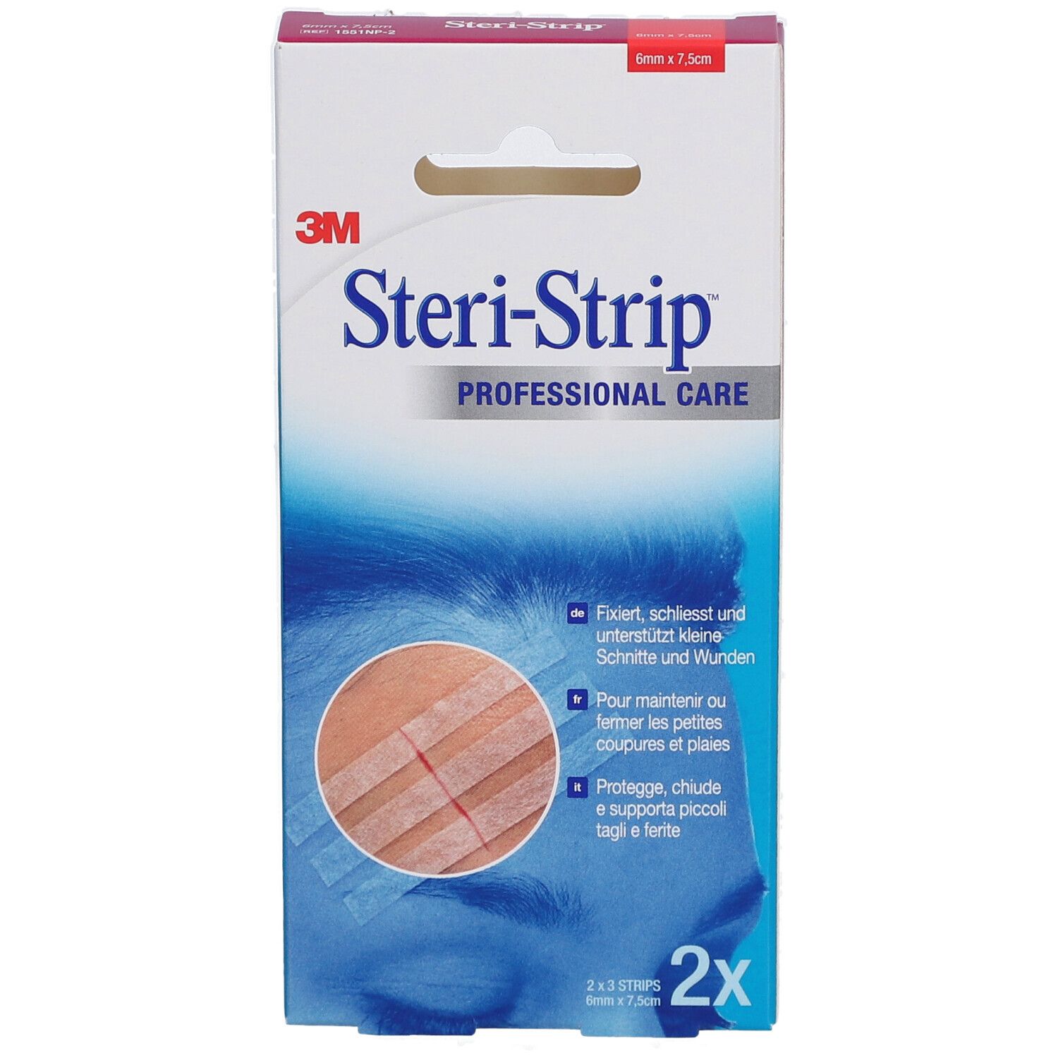 3M Steri-Strip™ Sutures Cutanées Adhésives Stériles 6 x 75 mm Chair