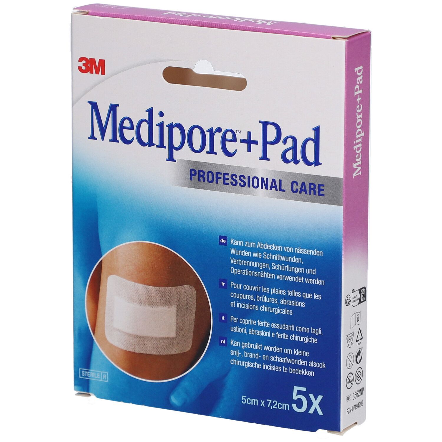 3M Medipore+Pad Heftpflaster mit Saugkompresse 5 x 7,2 cm