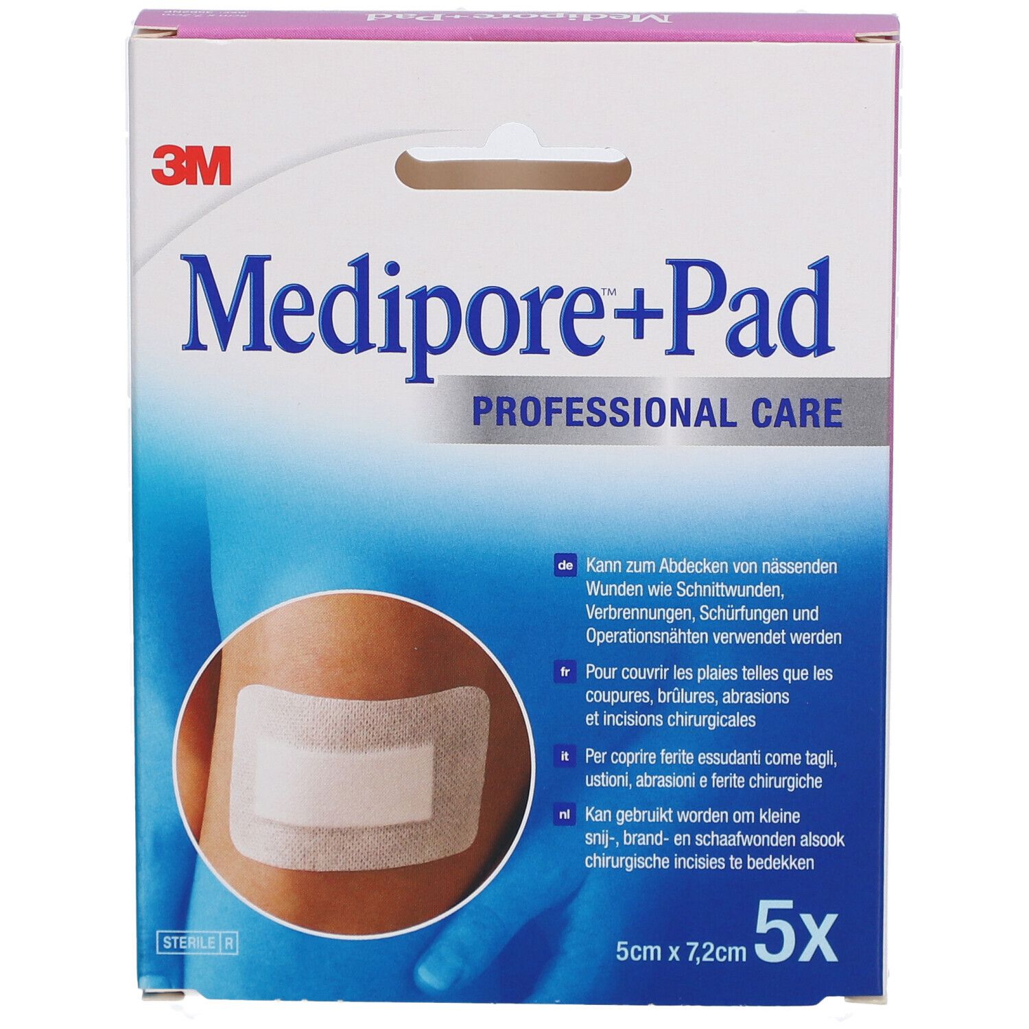 3M Medipore+Pad Heftpflaster mit Saugkompresse 5 x 7,2 cm