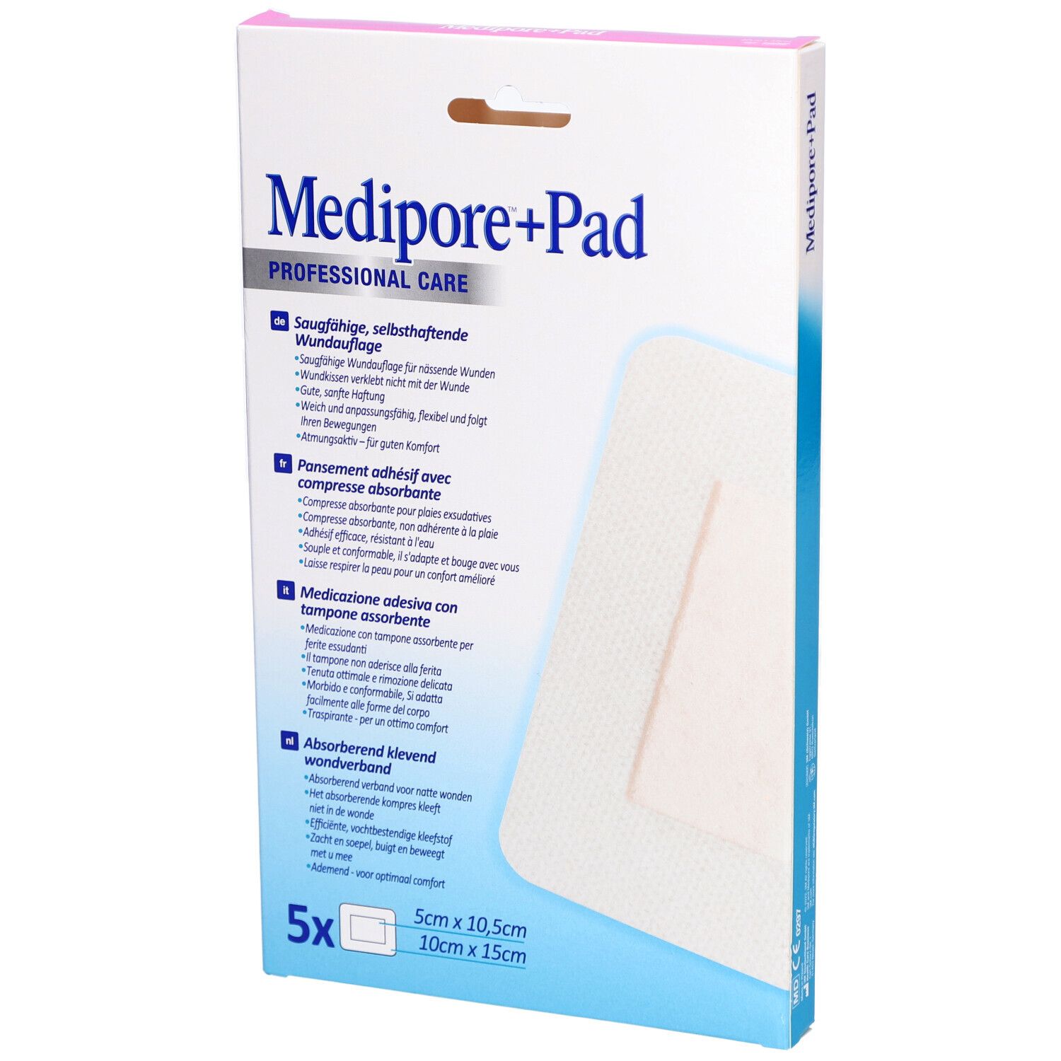 3M Medipore+Pad Pansement adhésif avec compresse absorbante 10 x 15 cm