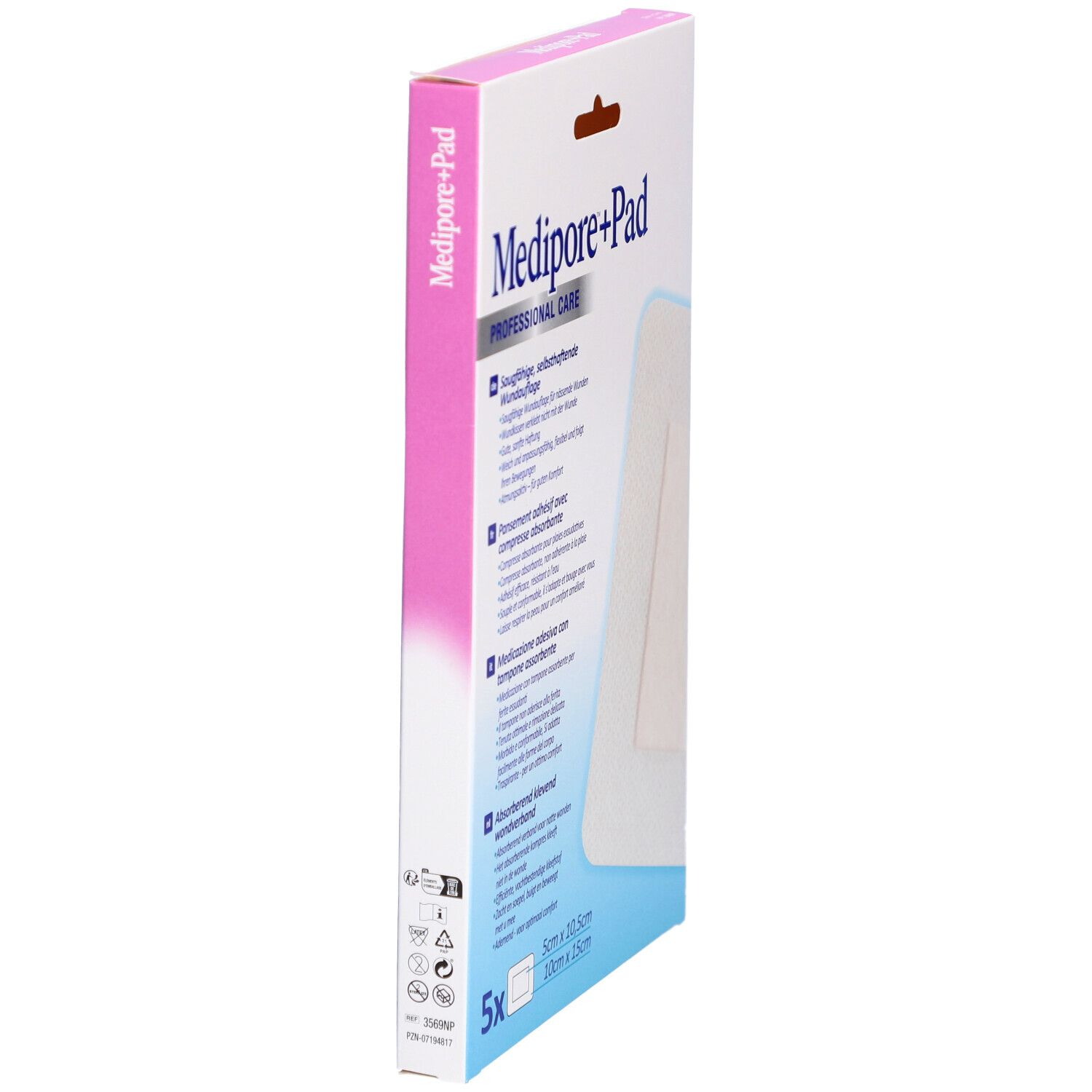 3M Medipore+Pad Pansement adhésif avec compresse absorbante 10 x 15 cm