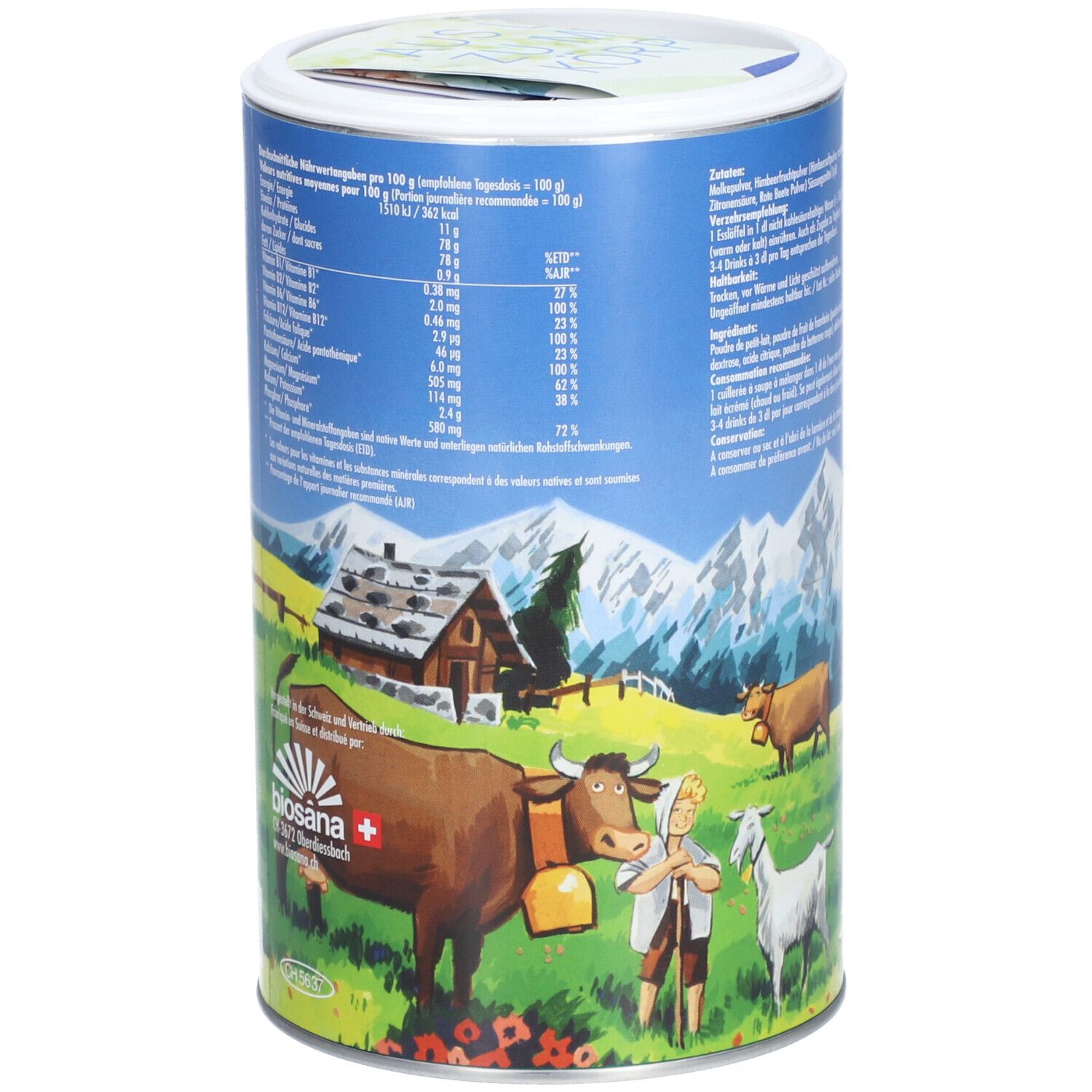 BIOSANA Molke Gran Himbeer Ds 500 g