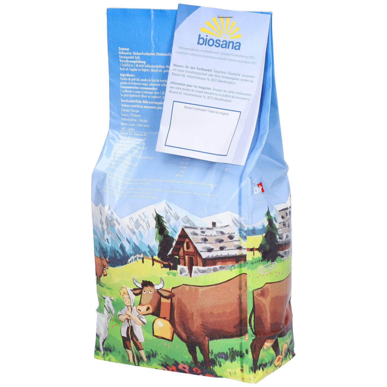 BIOSANA Molke Gran Himbeer refill Btl 1 kg