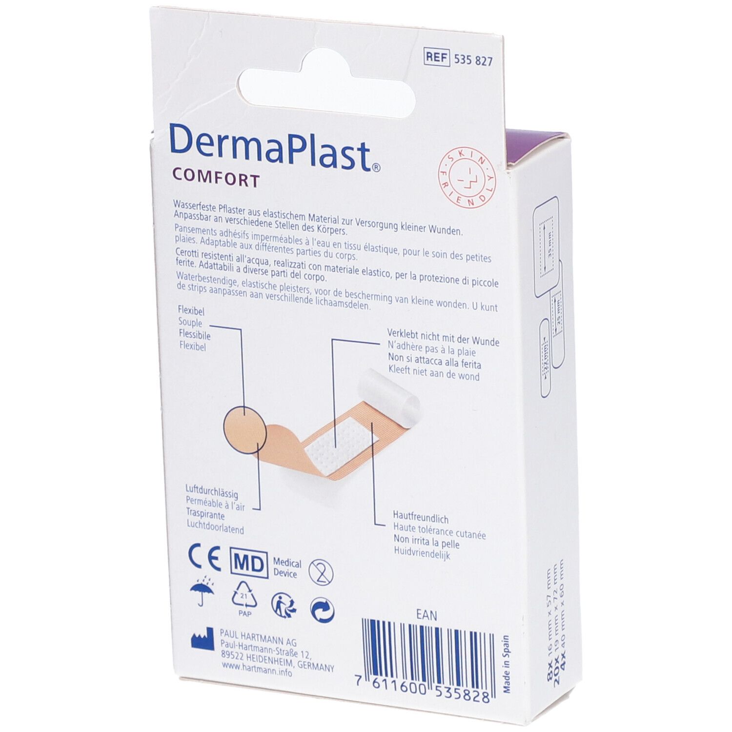 HARTMANN Dermaplast® Comfort Familienstreifen Sortiment an Pflastern