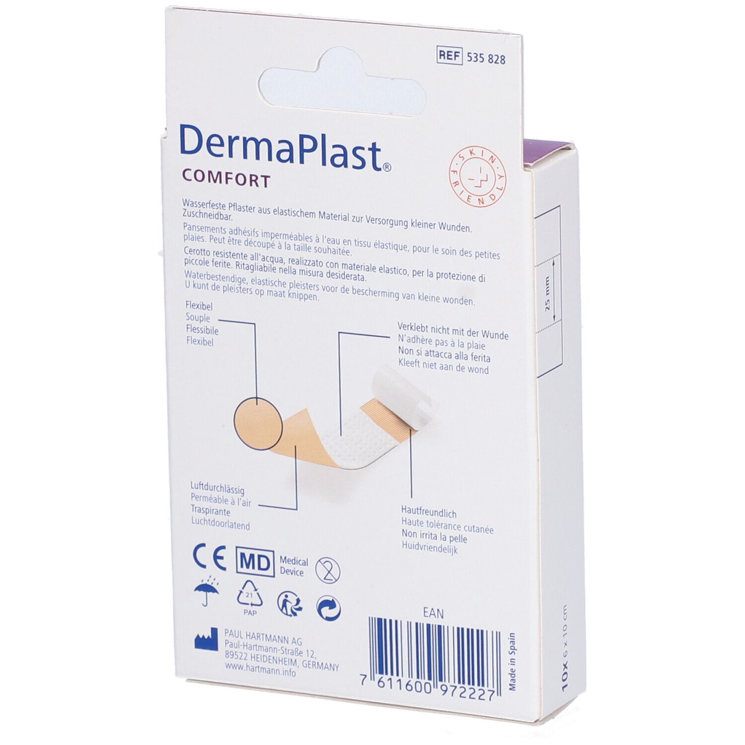 HARTMANN Dermaplast® Comfort Pansement 6 x 10 cm