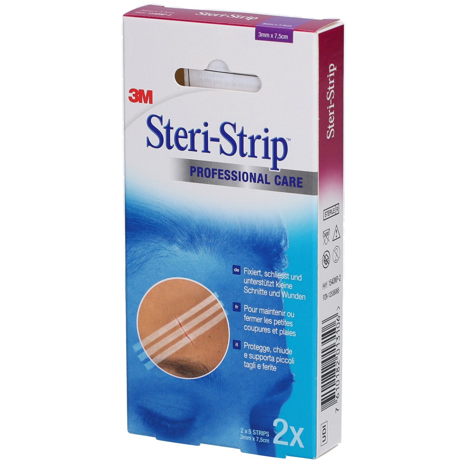 3M Steri-Strip™ Steriles selbstklebendes Hautnahtmaterial 3 x 75 mm Weiß