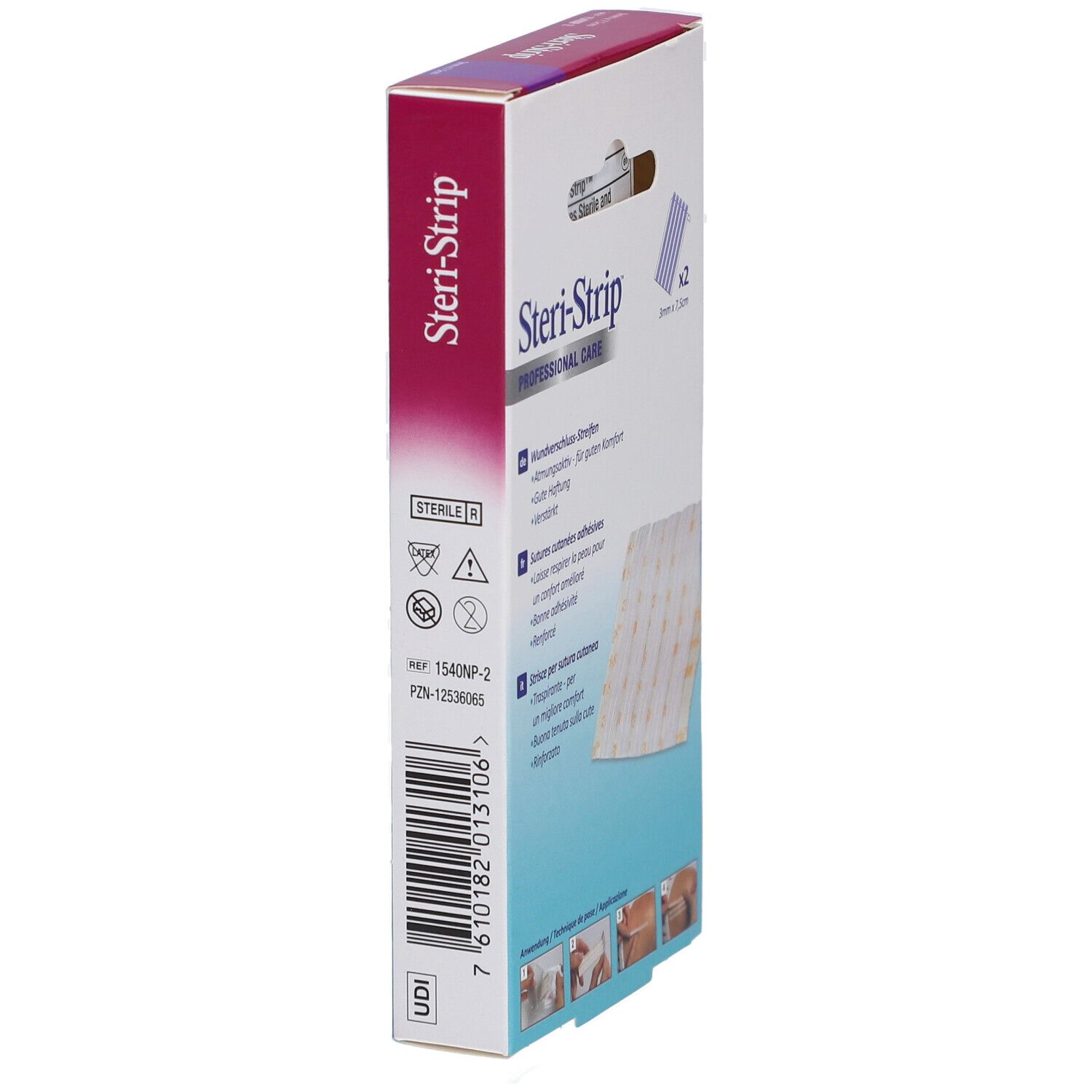 3M Steri-Strip™ Steriles selbstklebendes Hautnahtmaterial 3 x 75 mm Weiß