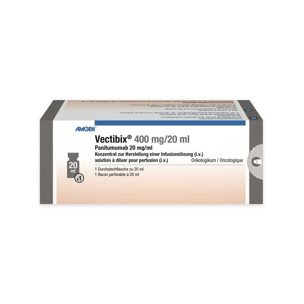 Vectibix 400 mg/20 ml Panitumumab Konzentrat zur Herstellung einer Infusionslösung. Amgen.