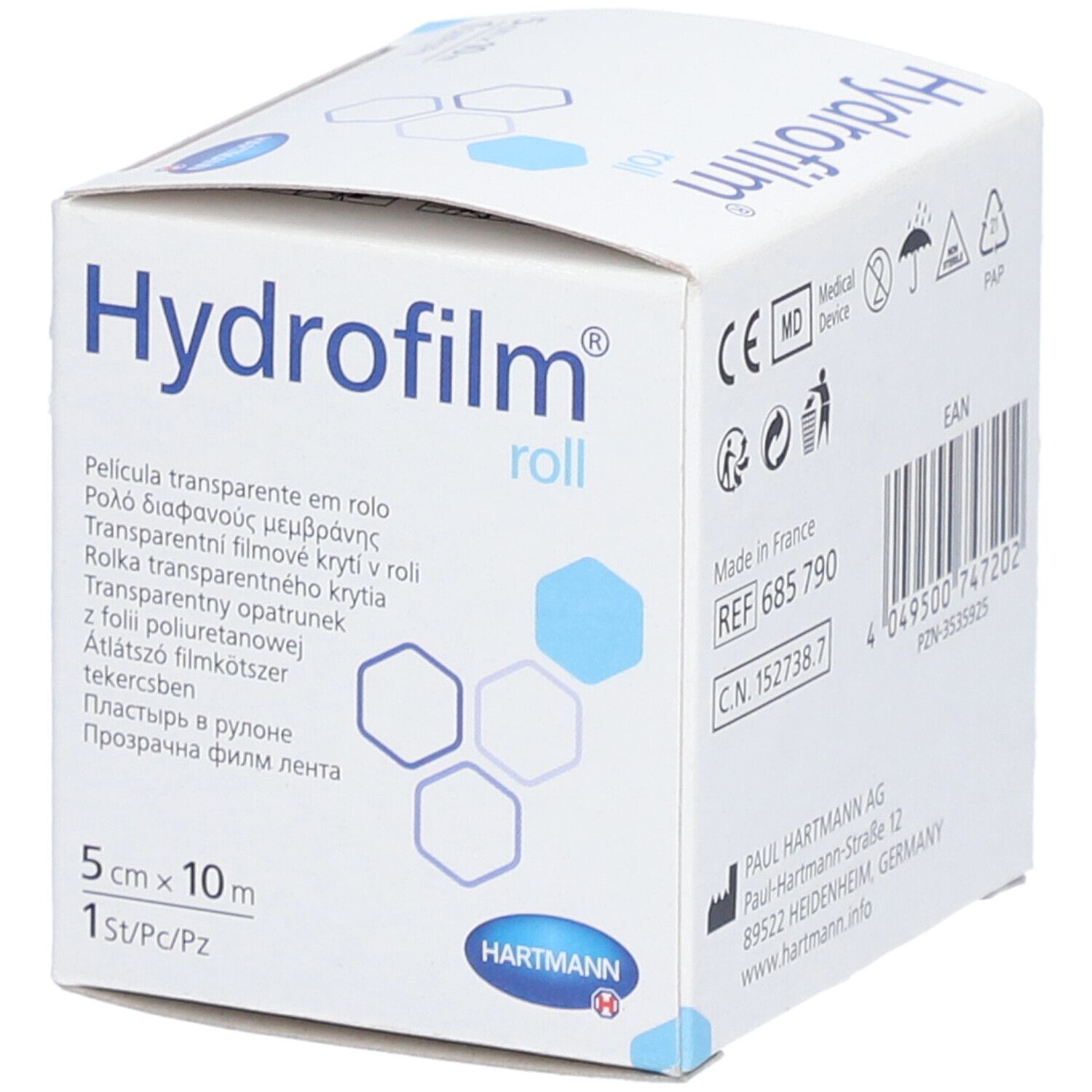 HARTMANN Hydrofilm Rolle 5cm x 10m 685760