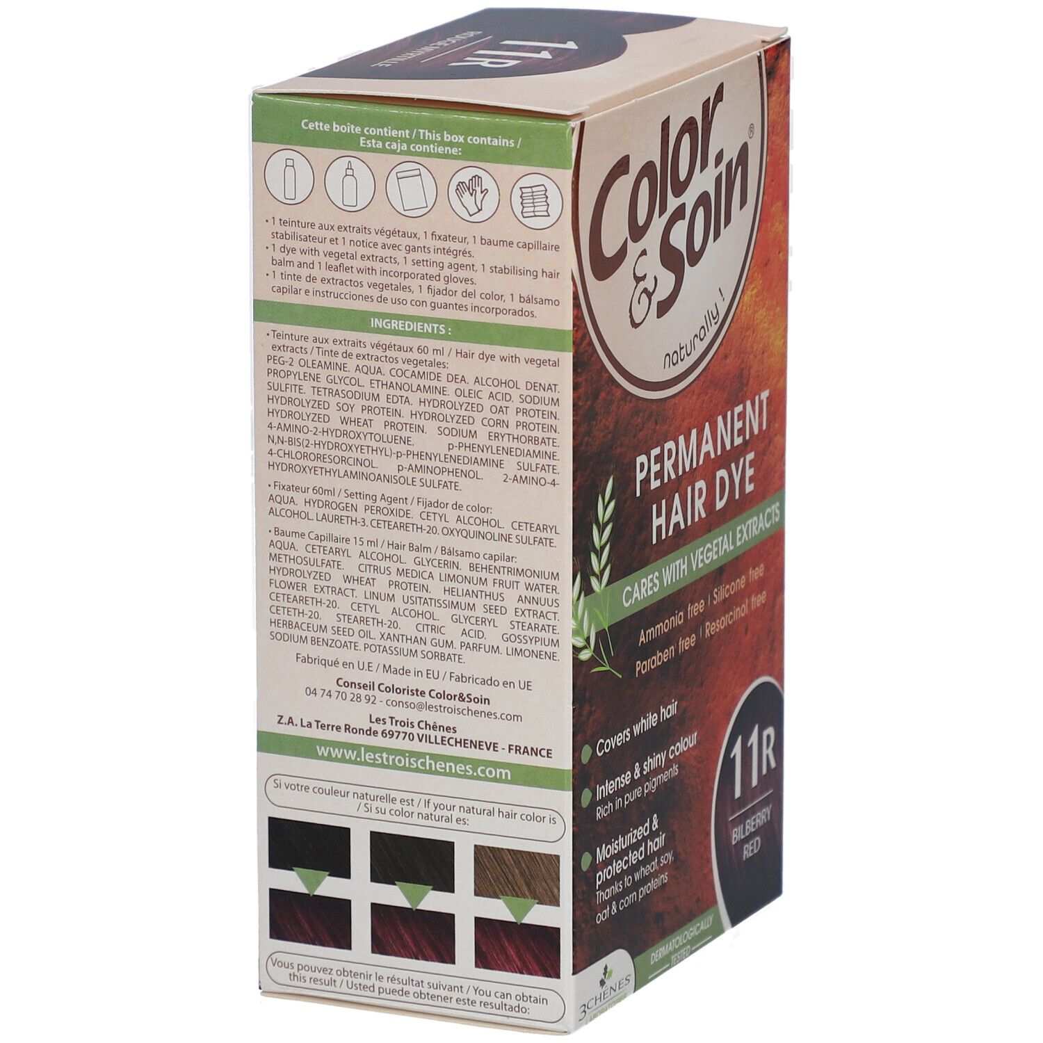 Les 3 Chênes Color & Soin® 11R rouge myrtille
