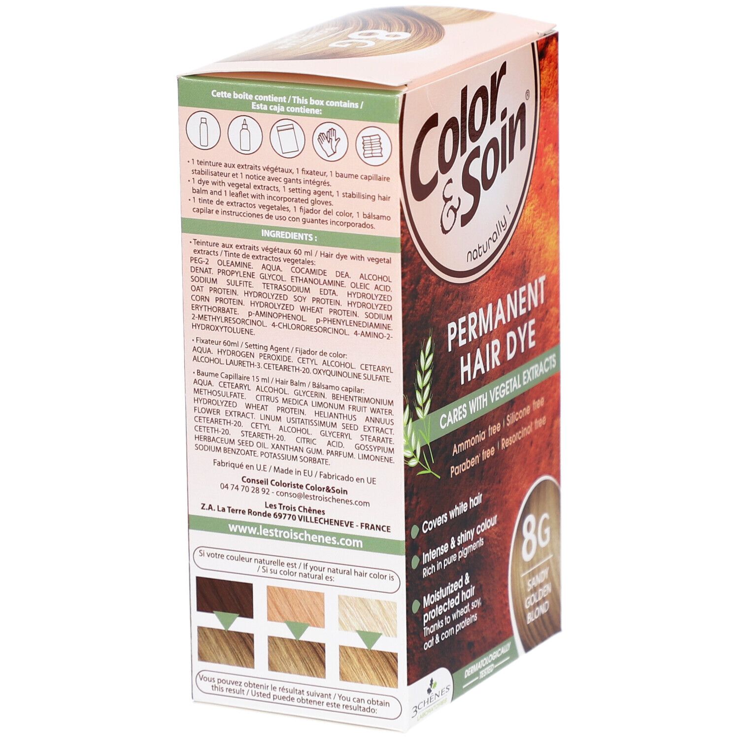 Les 3 Chênes Color & Soin Coloration 8G hellgoldblond