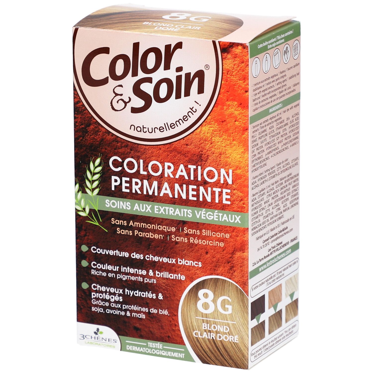 Les 3 Chênes Color & Soin Coloration 8G hellgoldblond