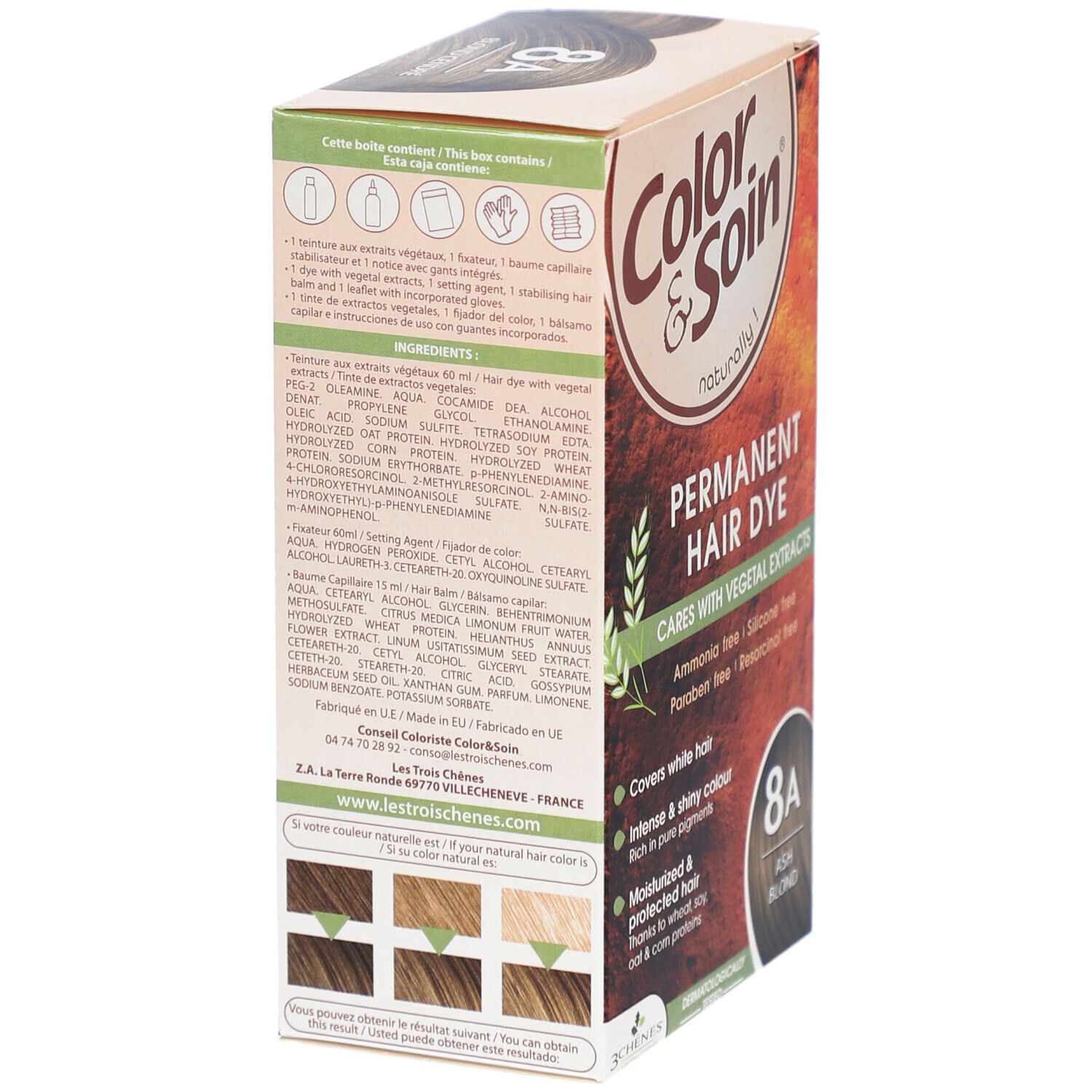 Les 3 Chênes Color & Soin Coloration 8A Aschblond
