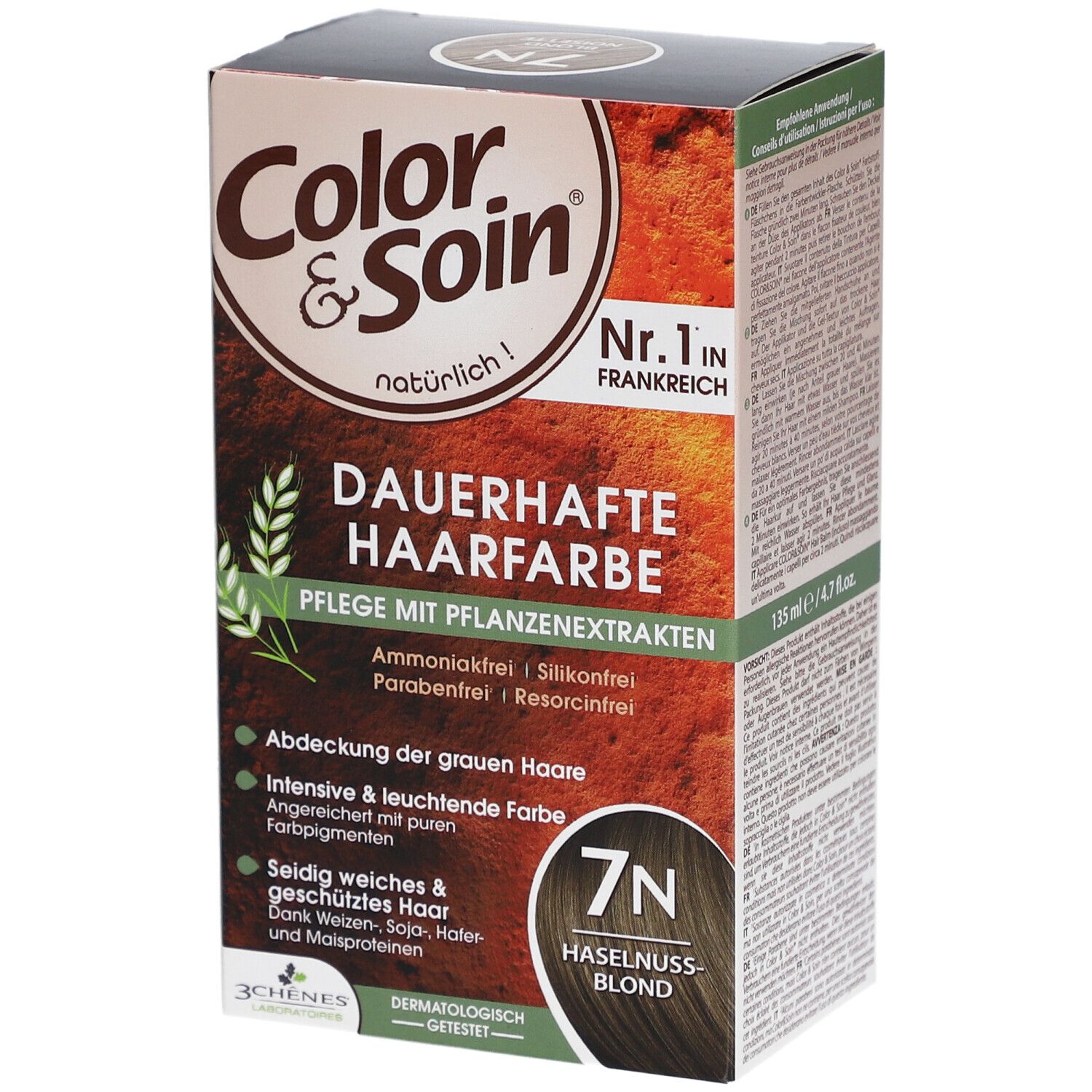 Color & Soin® Dauerhafte Haarfarbe 7N Haselnussblond