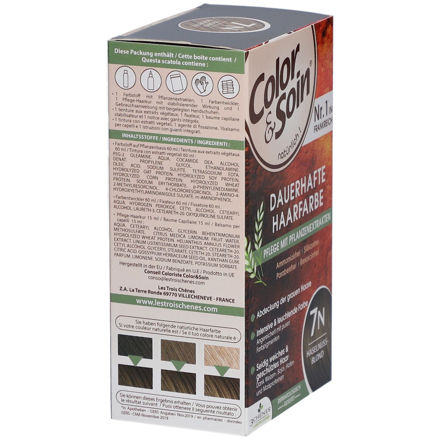 Color & Soin® Dauerhafte Haarfarbe 7N Haselnussblond