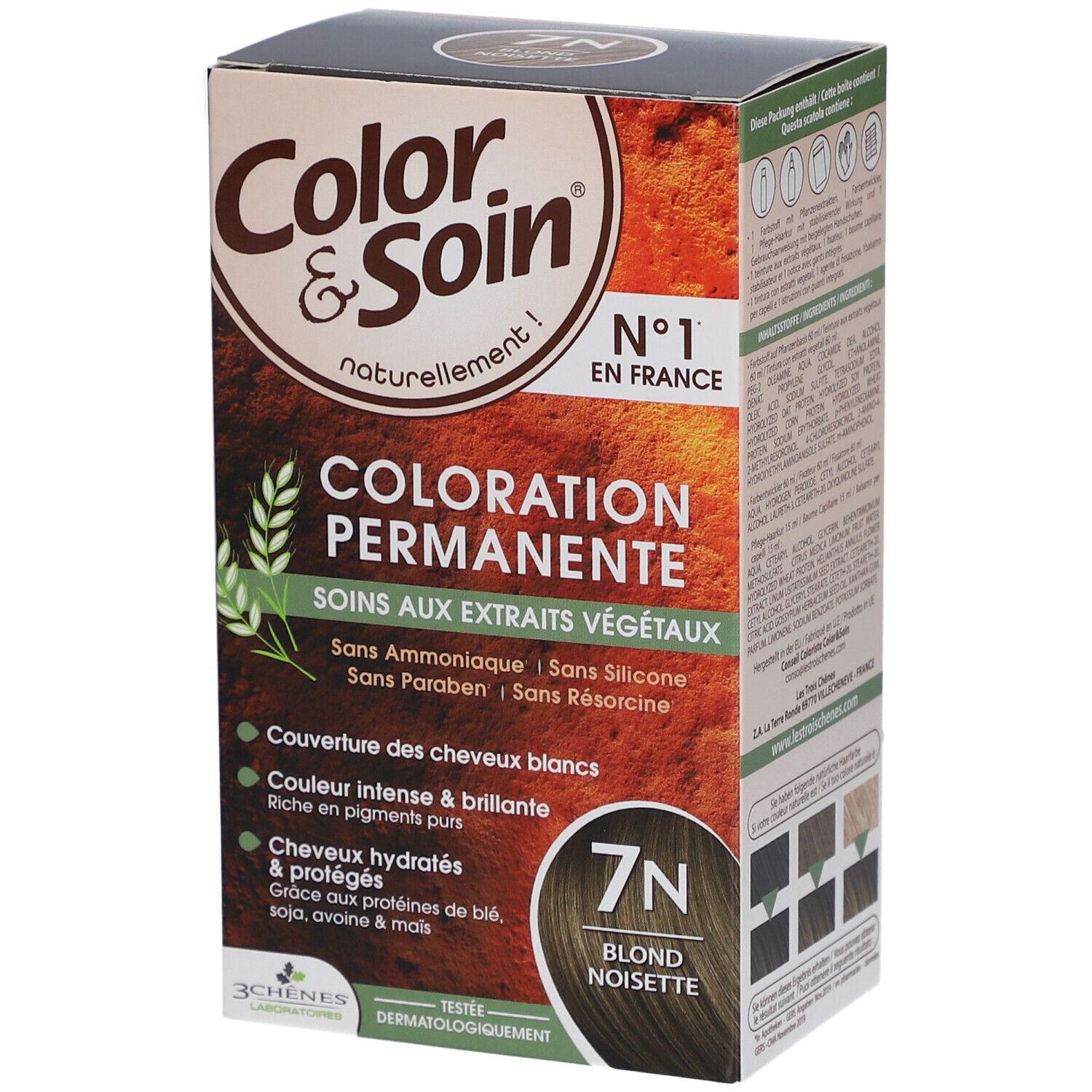 Color & Soin® Dauerhafte Haarfarbe 7N Haselnussblond