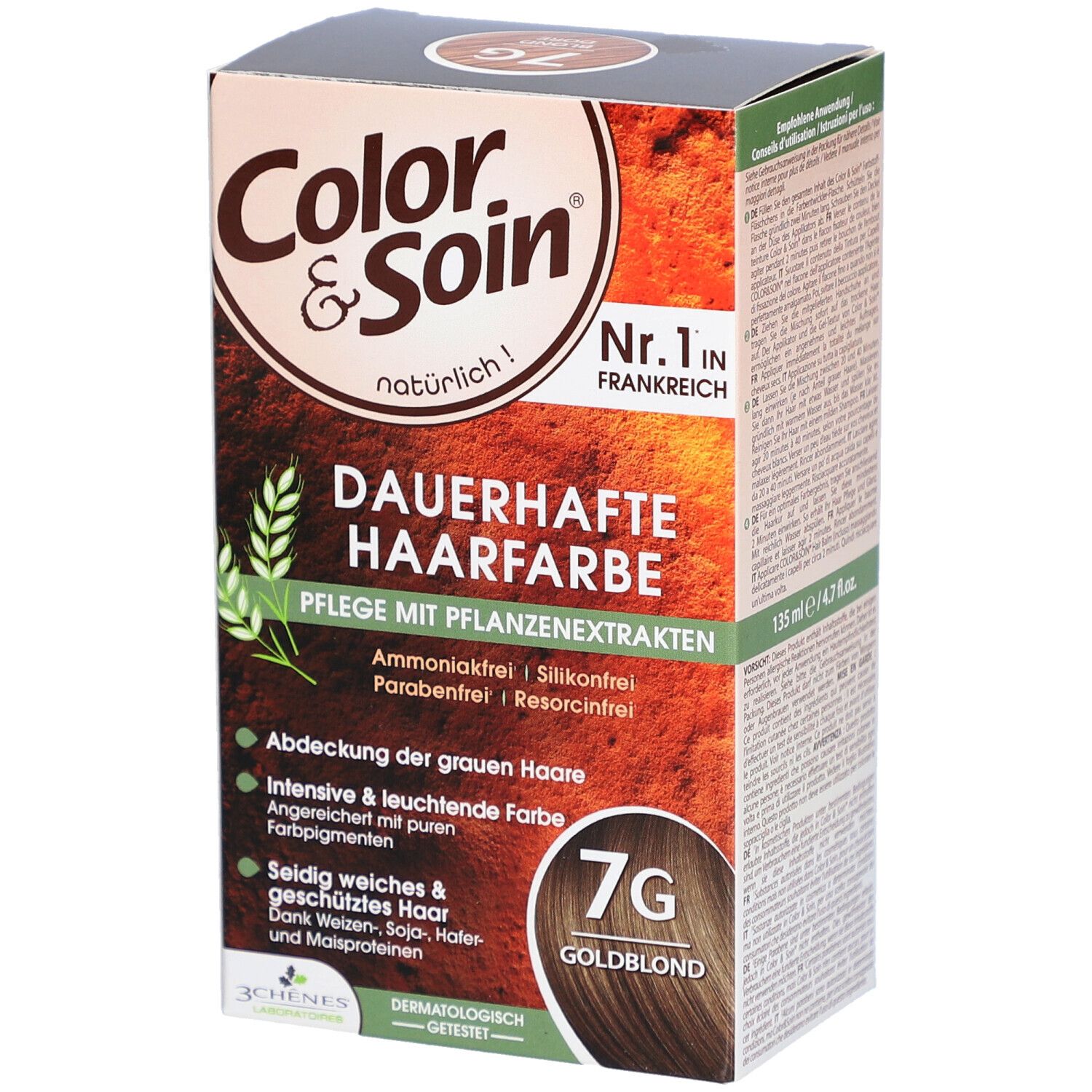Color & Soin® Dauerhafte Haarfarbe 7G Goldblond
