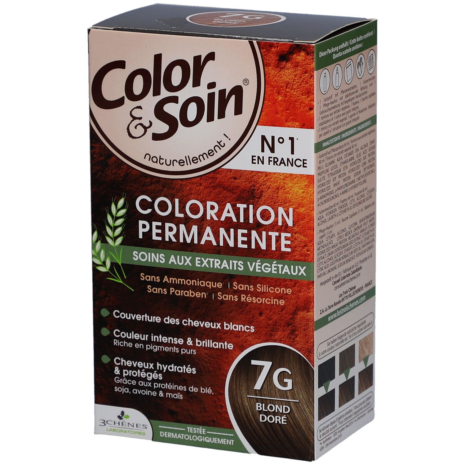 Color & Soin® Dauerhafte Haarfarbe 7G Goldblond
