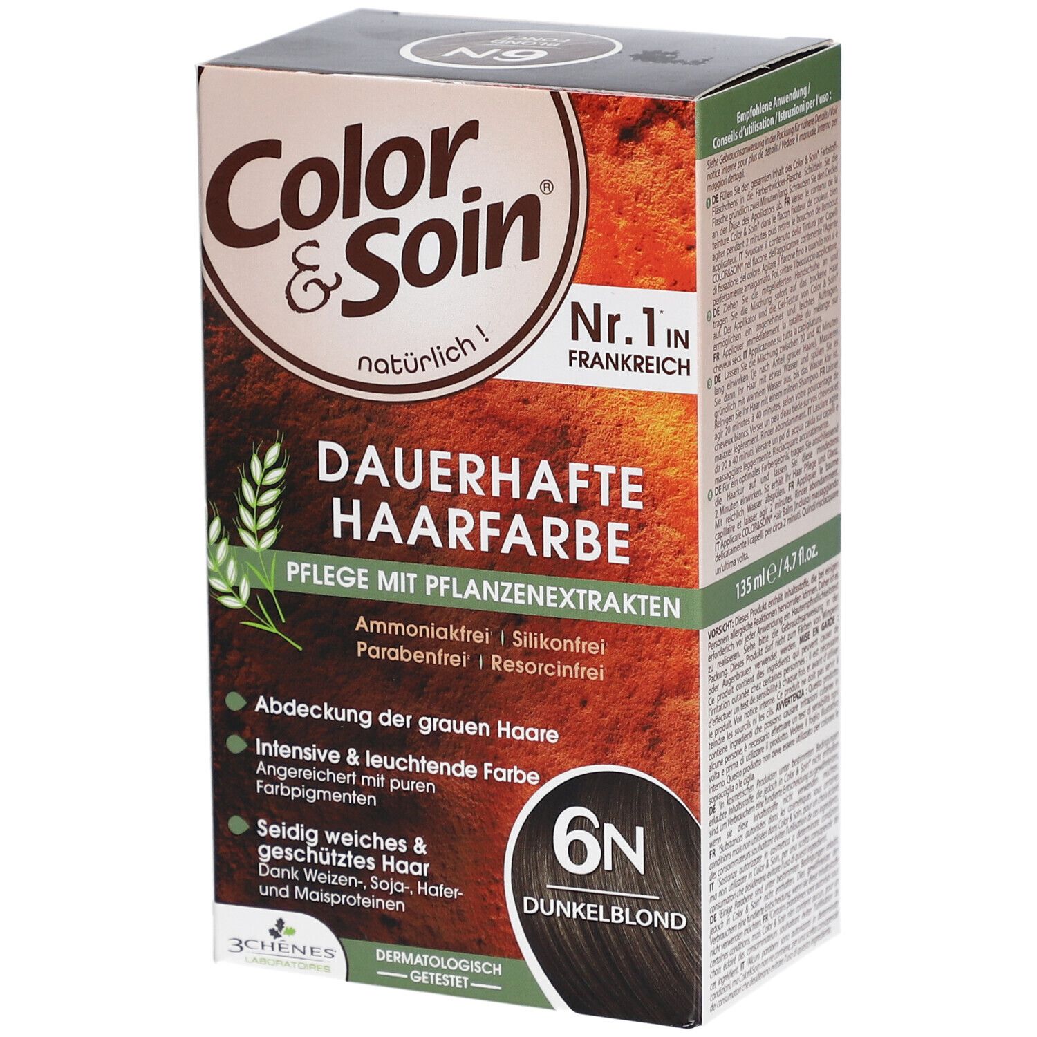 Color & Soin® Dauerhafte Haarfarbe 6N Dunkelblond