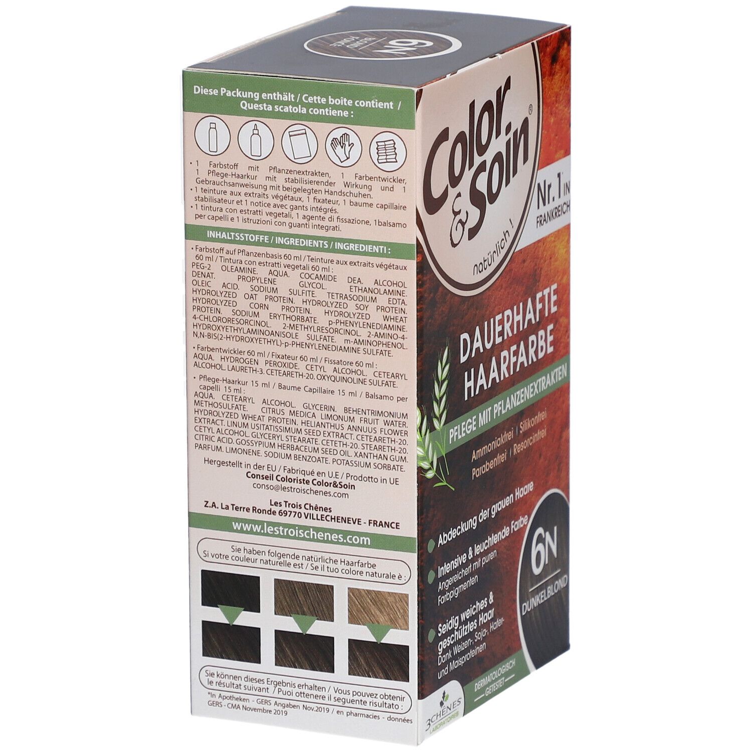 Color & Soin® Dauerhafte Haarfarbe 6N Dunkelblond