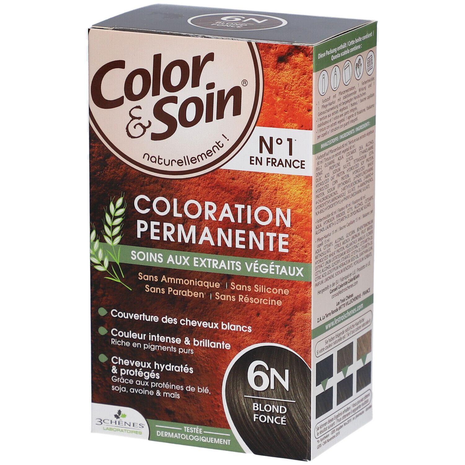Color & Soin® Dauerhafte Haarfarbe 6N Dunkelblond