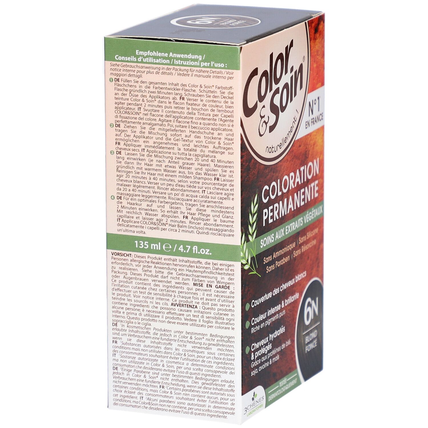 Color & Soin® Dauerhafte Haarfarbe 6N Dunkelblond