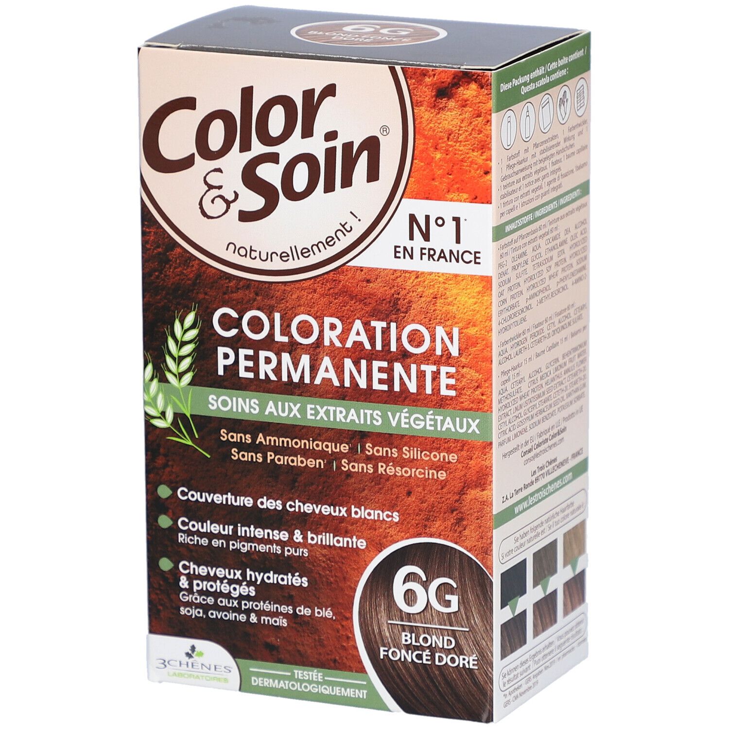 Color & Soin® Dauerhafte Haarfarbe 6G Helles Caramelbraun