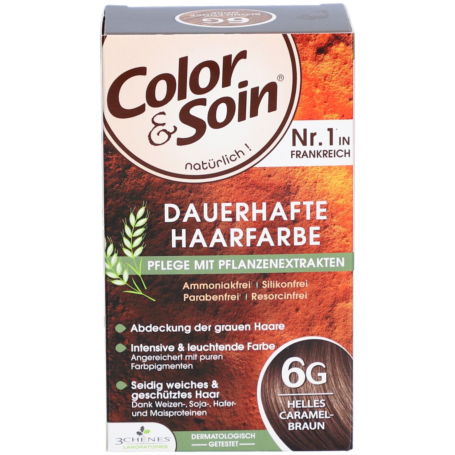 Color & Soin® Dauerhafte Haarfarbe 6G Helles Caramelbraun