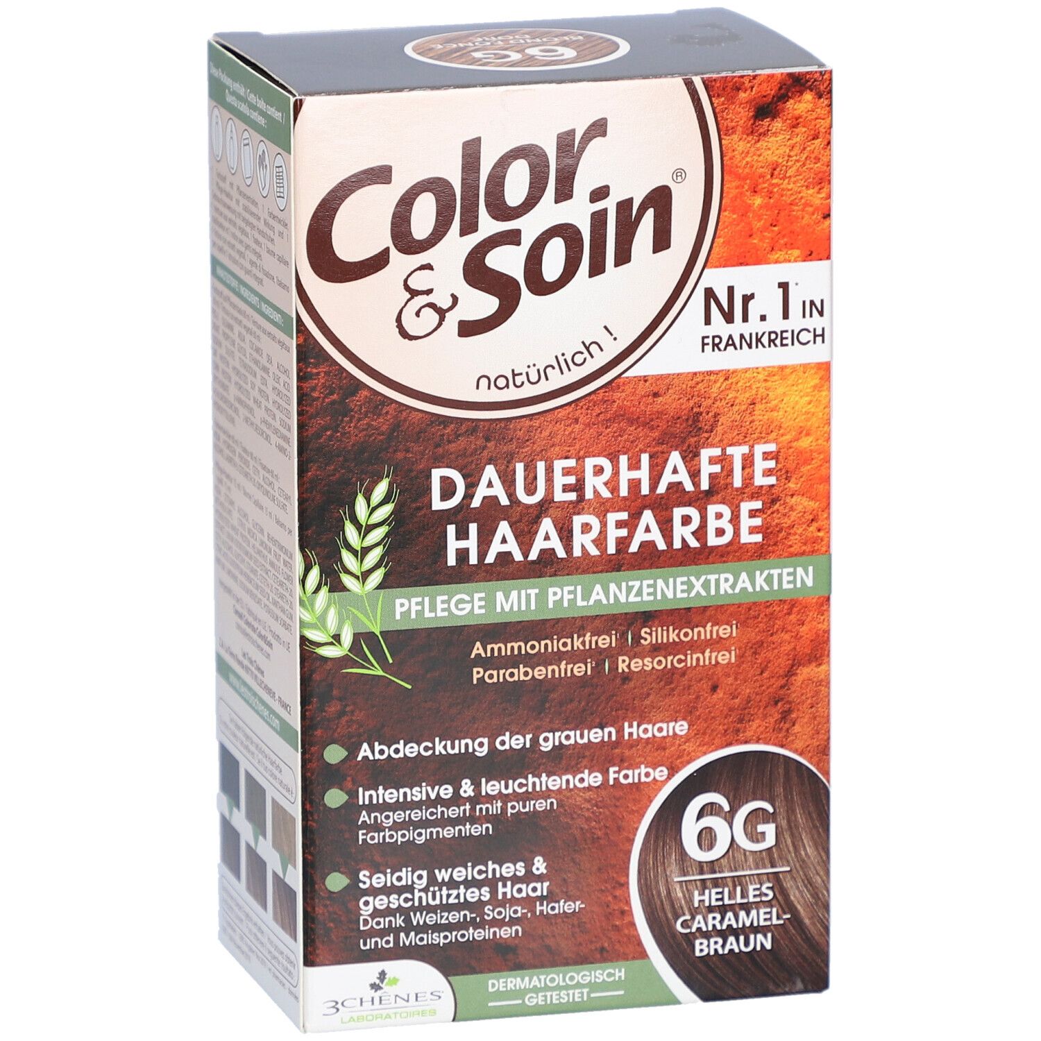 Color & Soin® Dauerhafte Haarfarbe 6G Helles Caramelbraun
