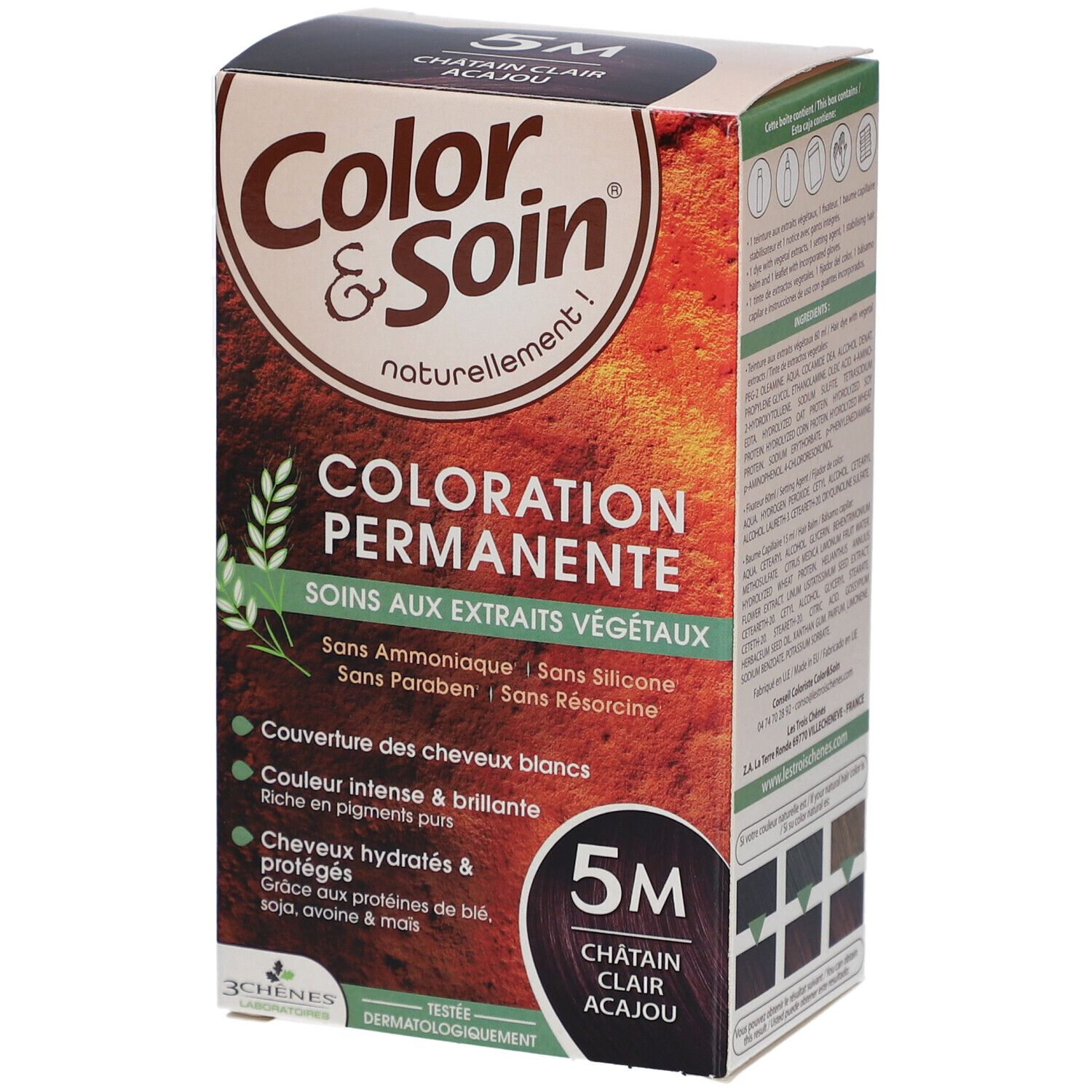Les 3 Chênes Color & Soin Coloration 5M Hellbraun Mahagoni