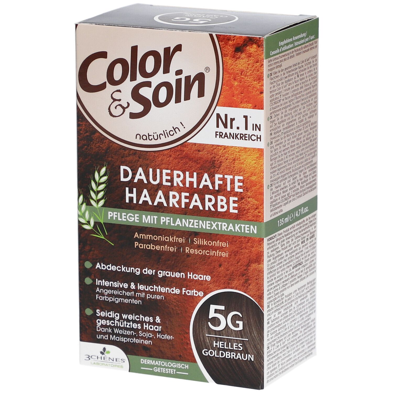 Color & Soin® Dauerhafte Haarfarbe 5G Helles Goldbraun